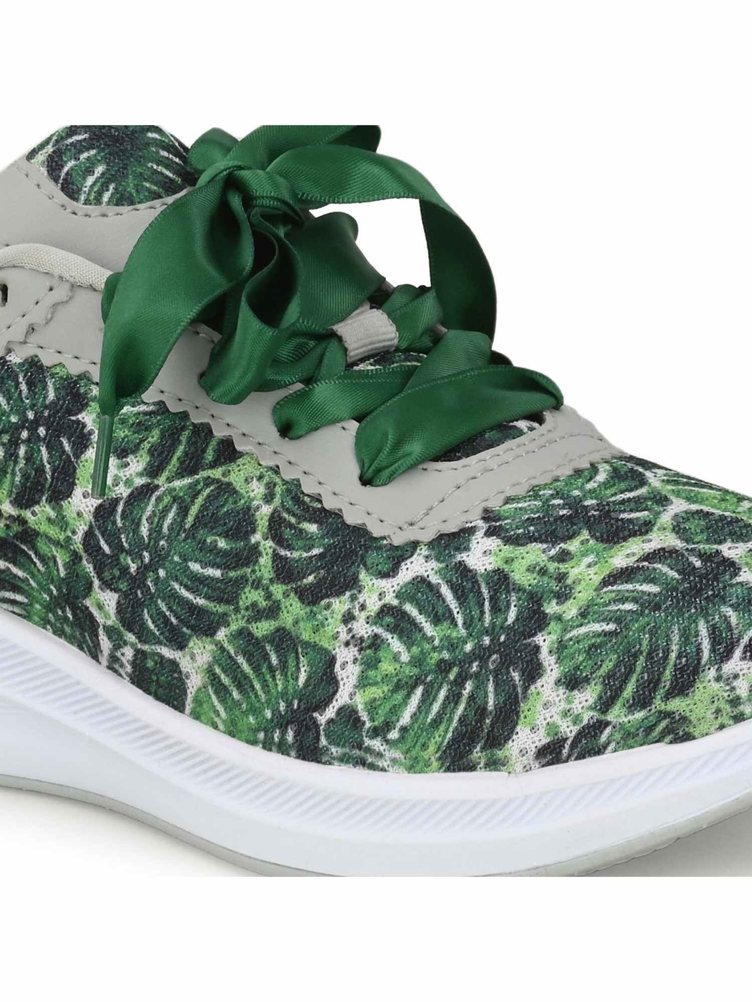 Hirolas® women's Green printed Mesh Fitness Sneaker shoes