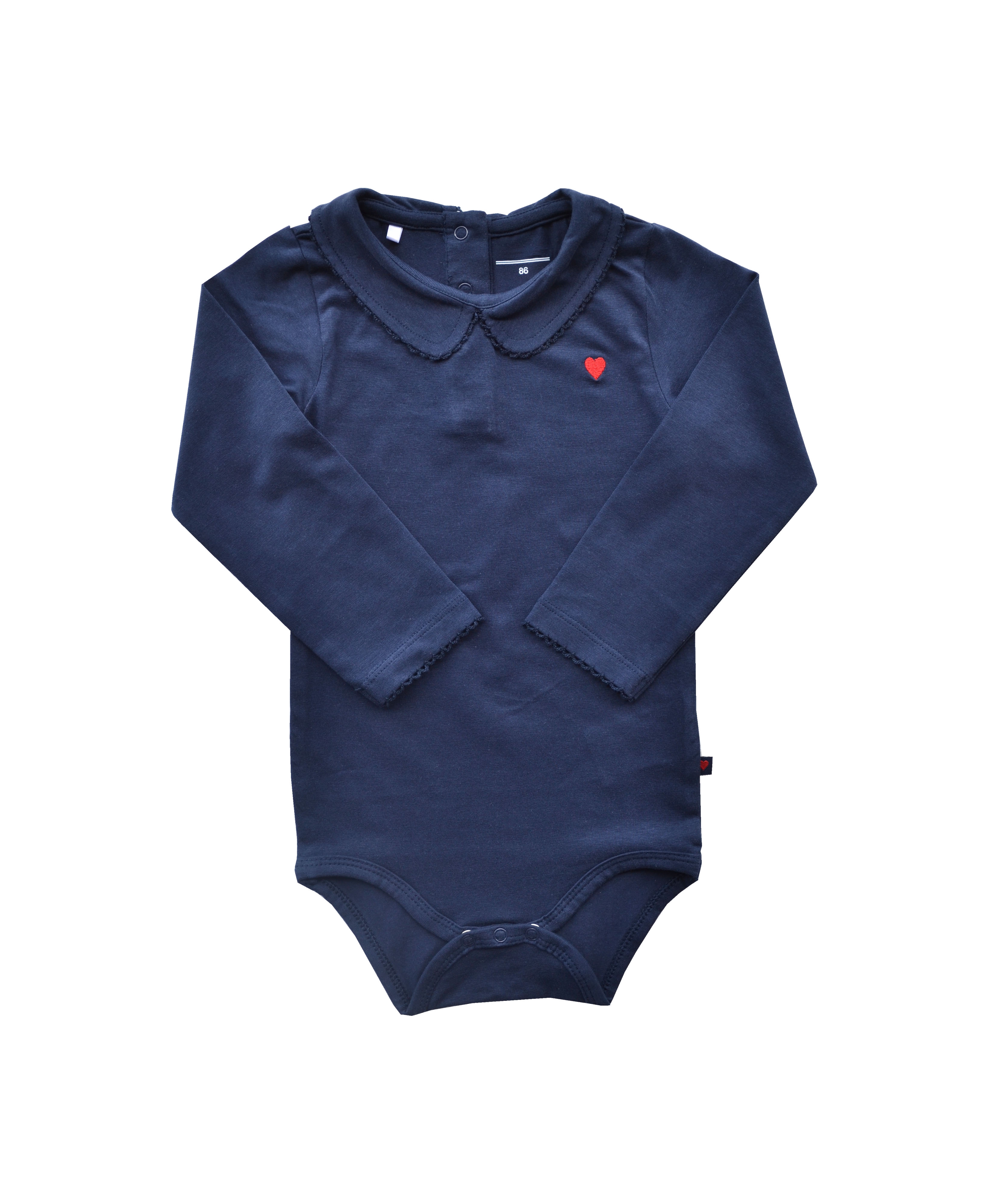 Babeez | Navy Body With Peter Pan Collar Opening On Back (95% Cotton 5% Elasthan) undefined