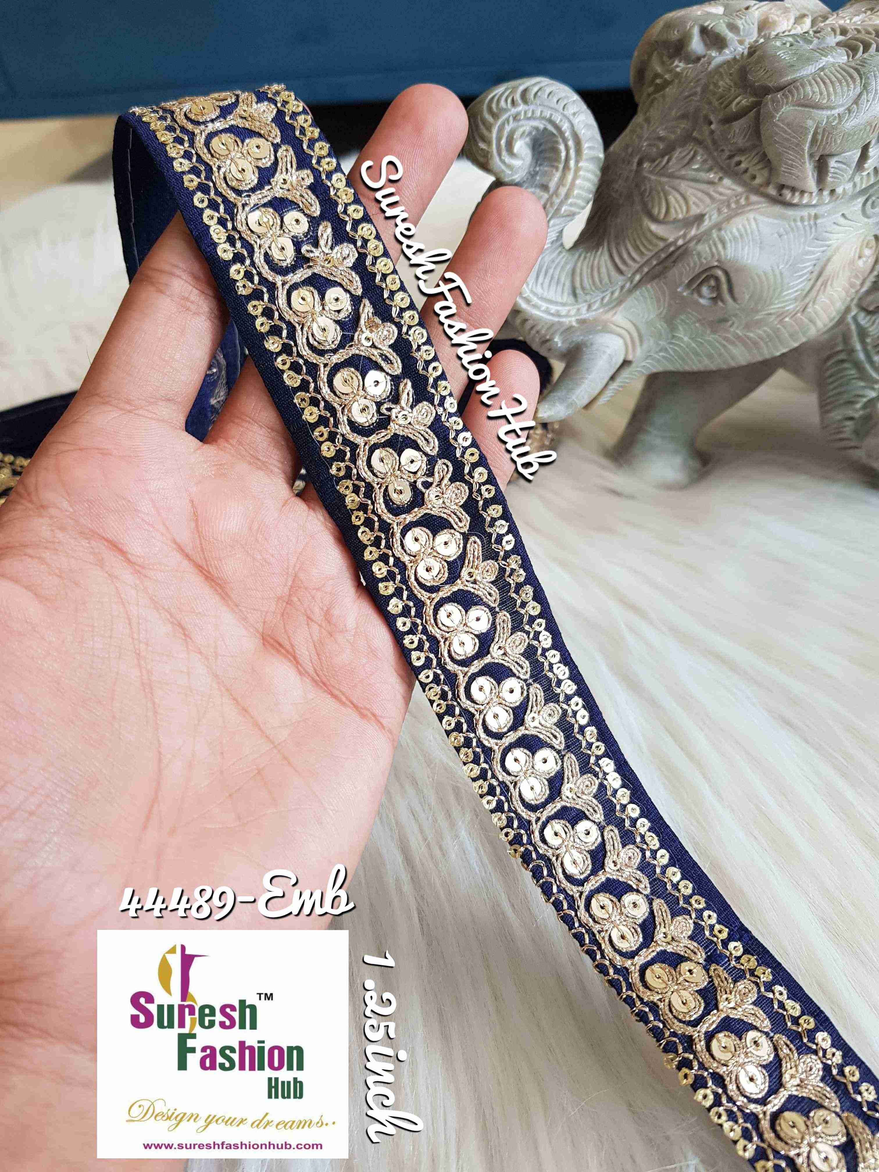 Petite Beauty Royal Blue Embellished Trim
