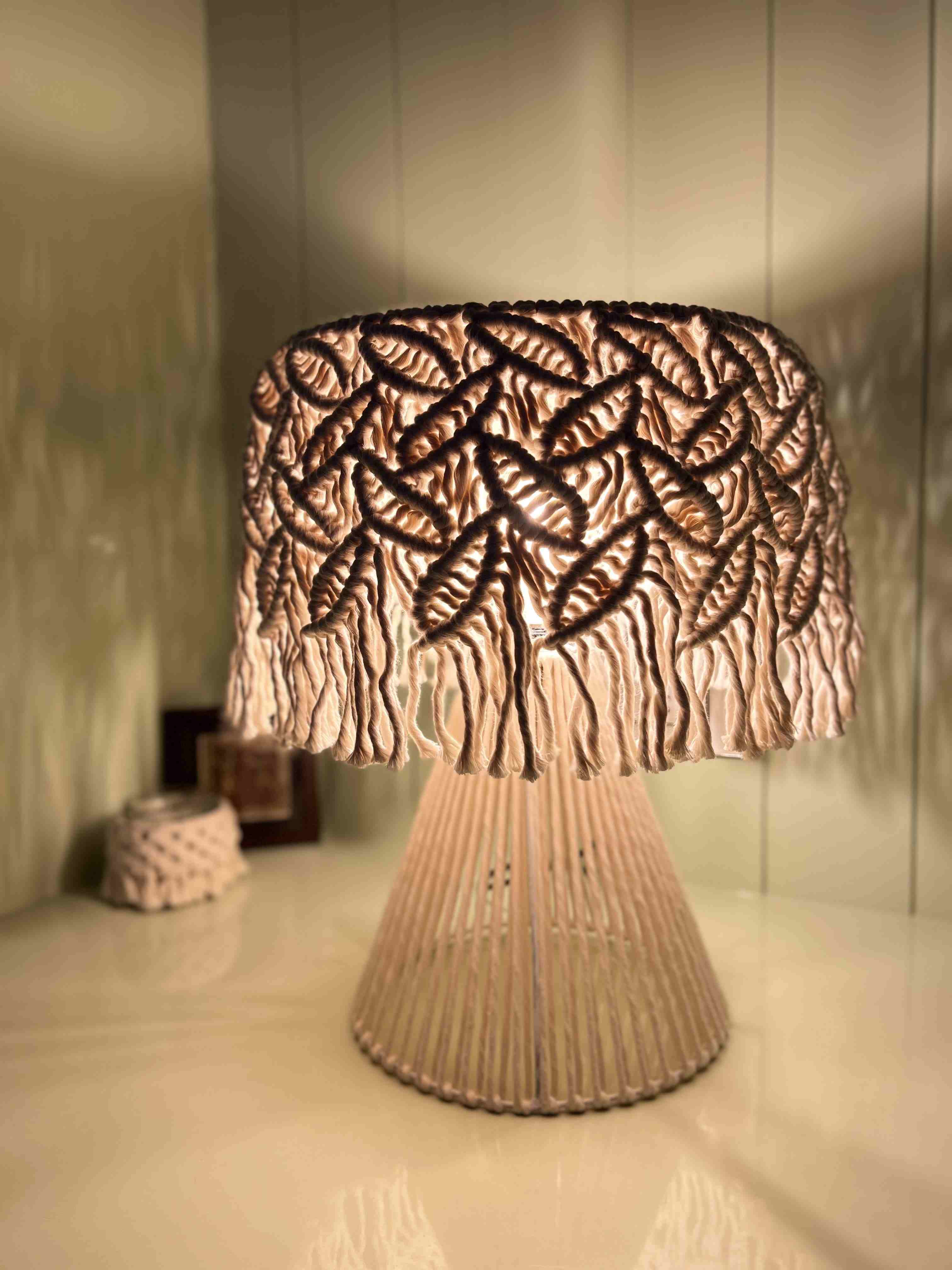 Macrame Leaf Lampshade
