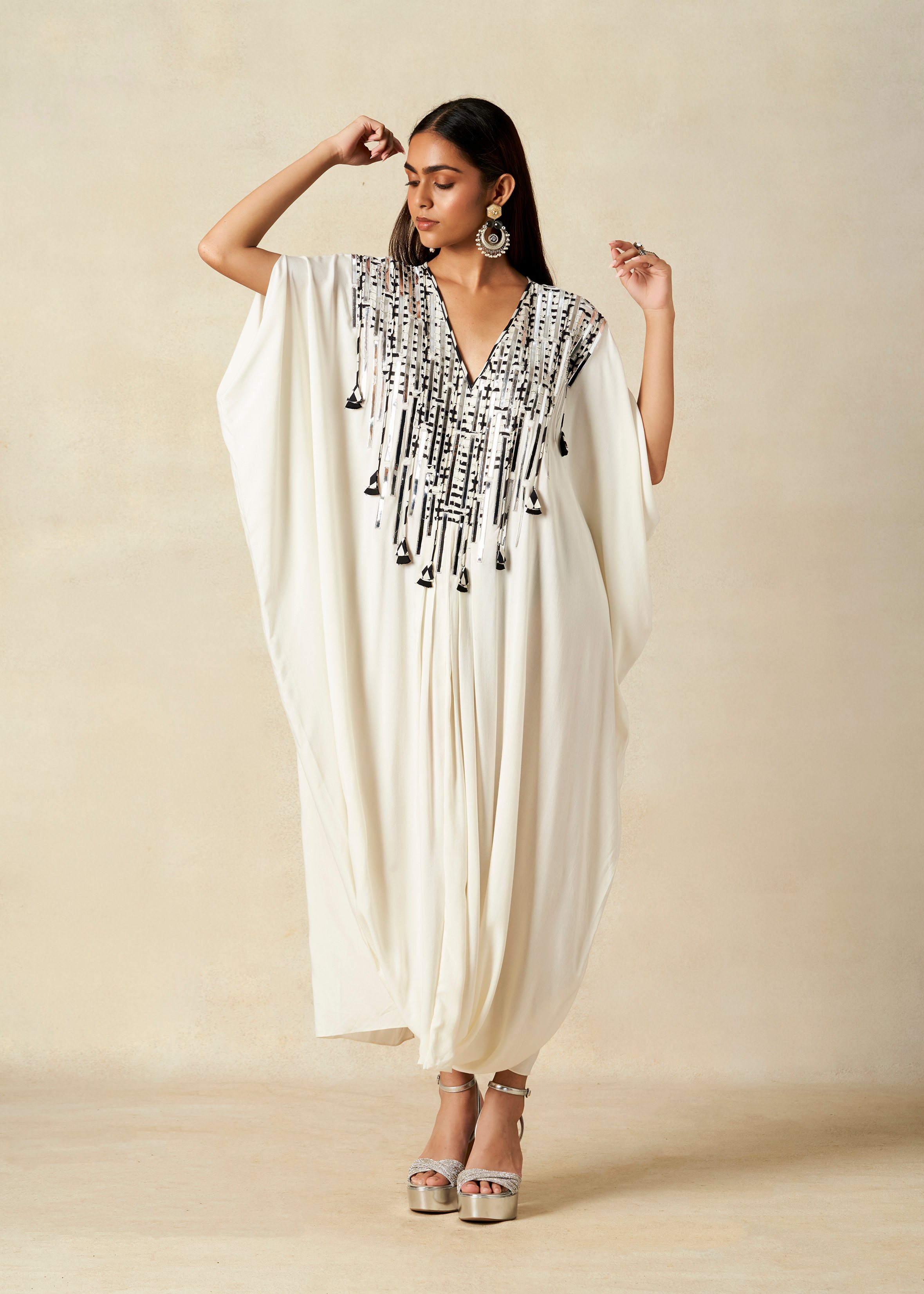 Off White Kaftan Tunic