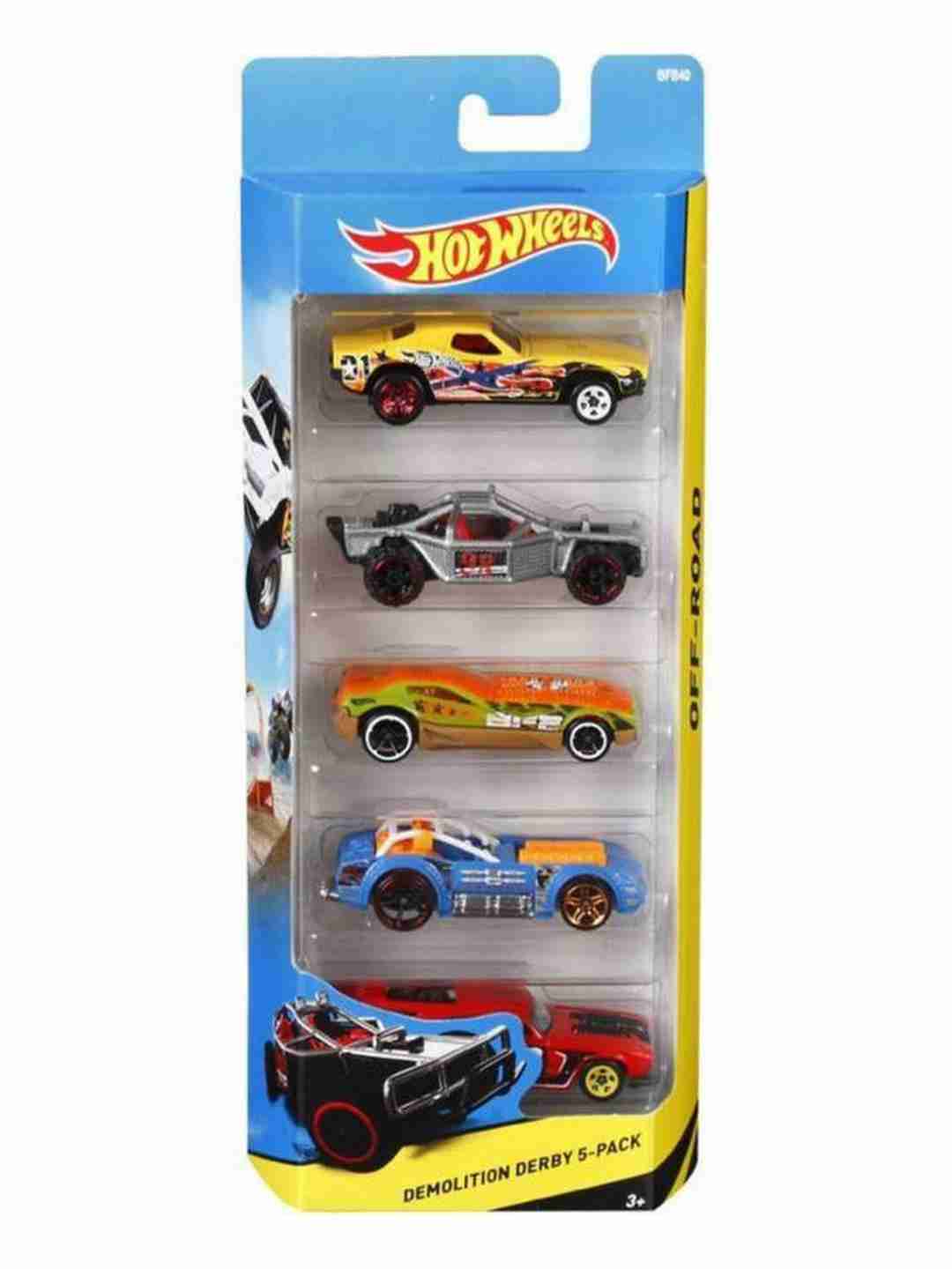 Hot Wheels Die Cast Cars Pack of 5 Vehicles for Kids age 3Y+