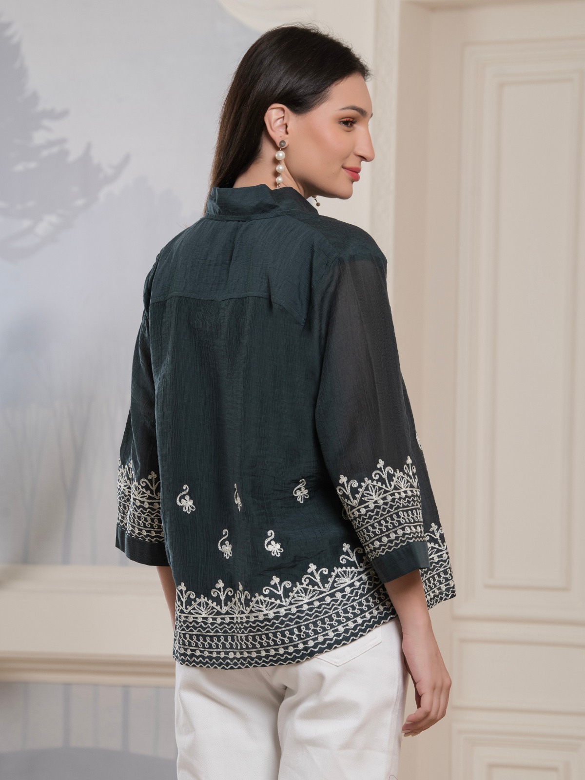 ALBION SMART LADIES GREEN TOP