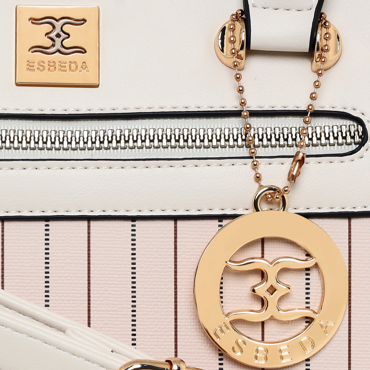 ESBEDA | ESBEDA Off White Color Solid Pattern Top Handle handbag For Women 5