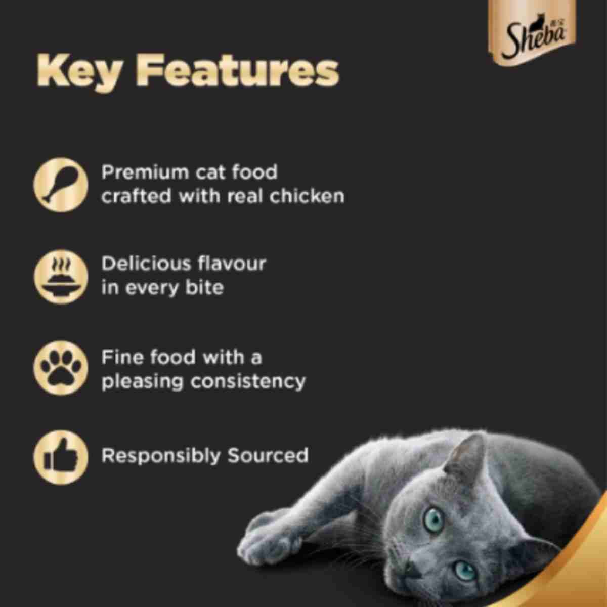 Sheba Rich Premium Chicken Loaf Wet Cat Food – 70 gm