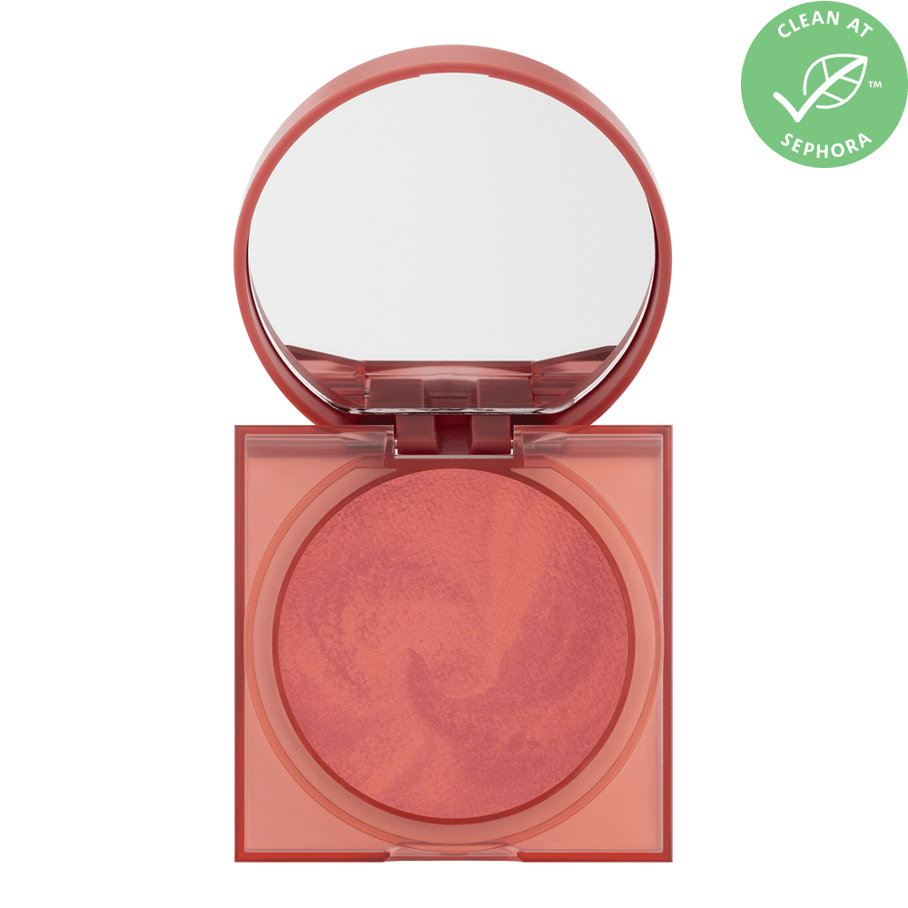 Glowish Cheeky Vegan Blush Powder • Caring Coral
