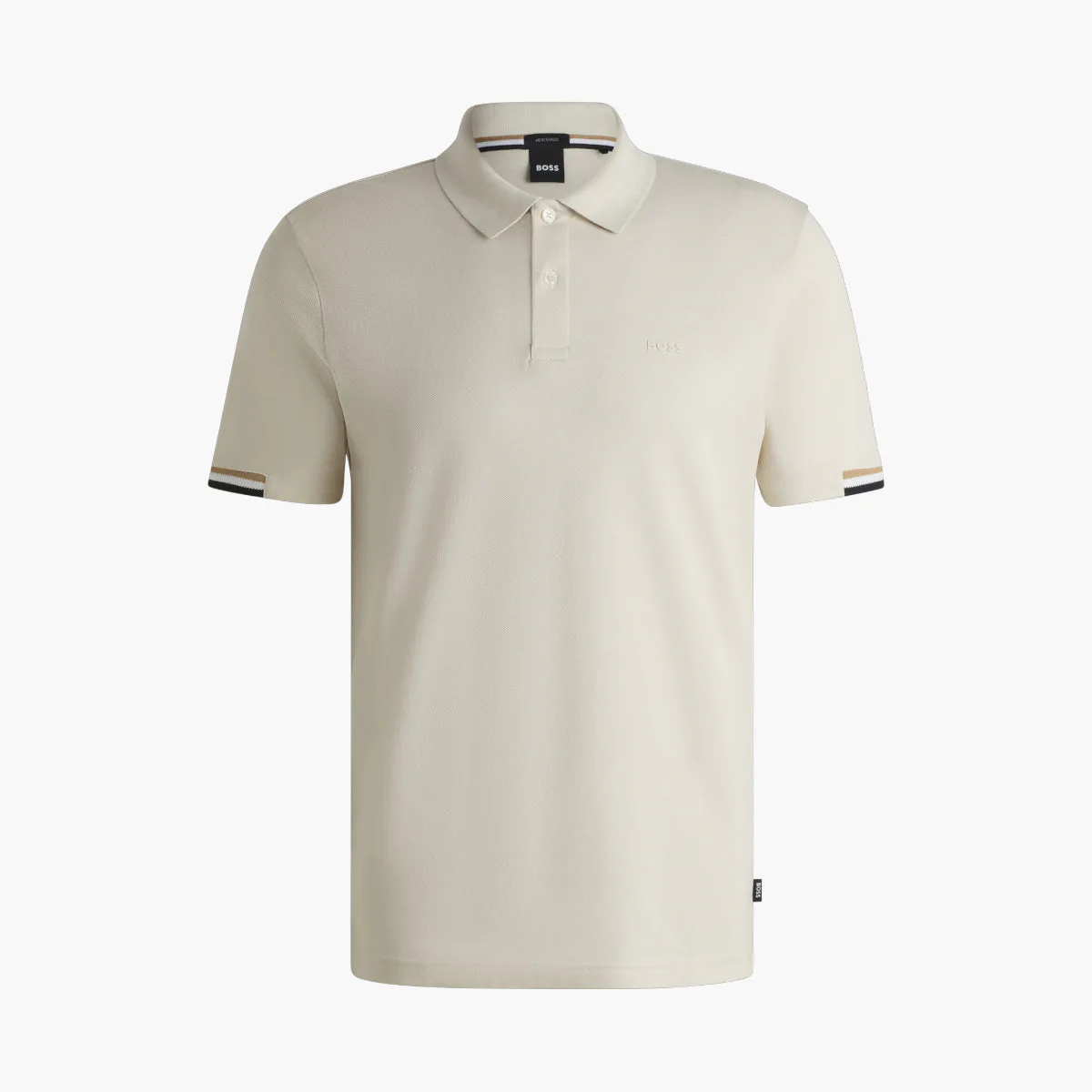 Rubberized Logo Signature Stripe Polo