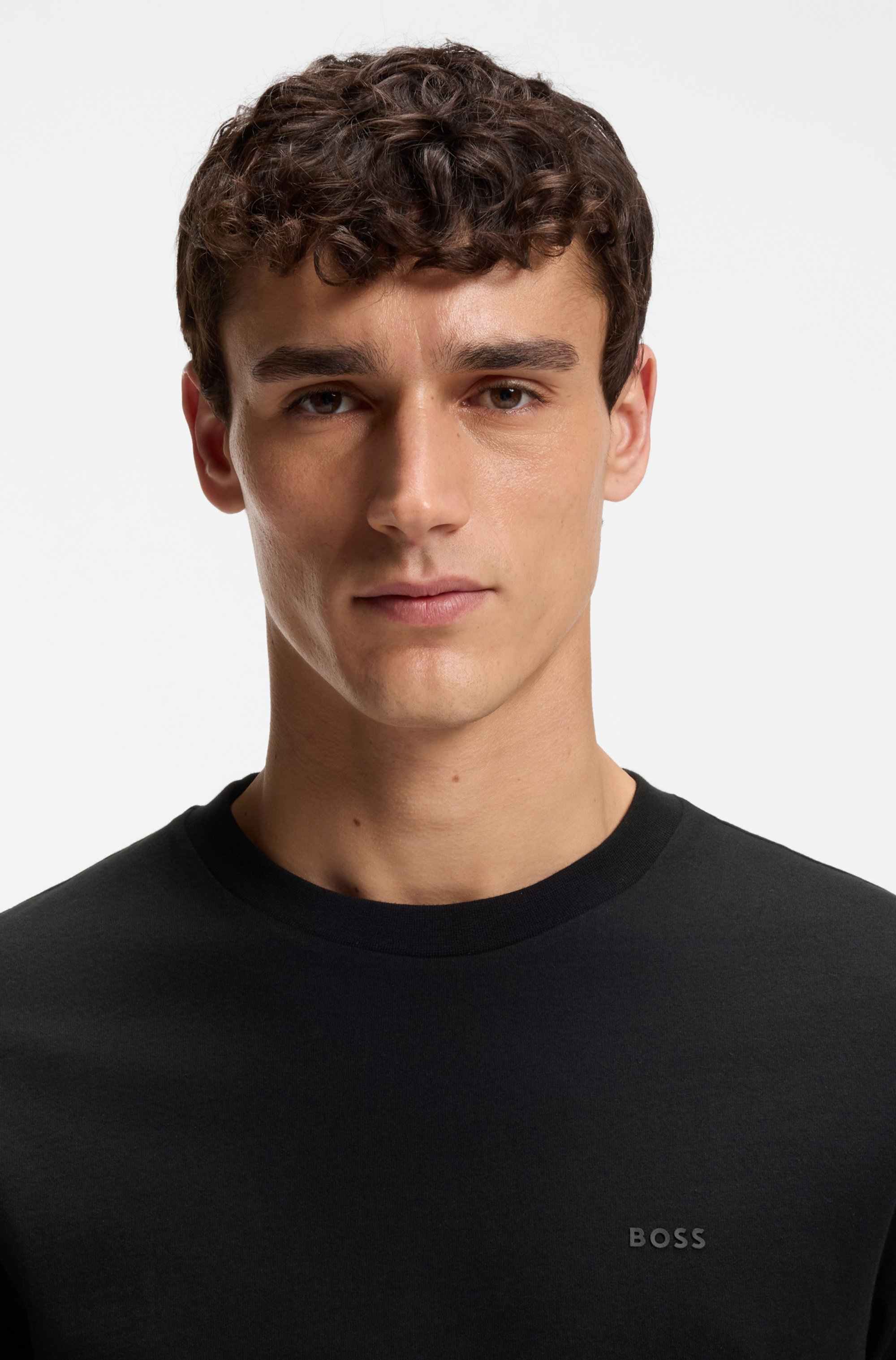 Cotton-jersey T-shirt with logo detail