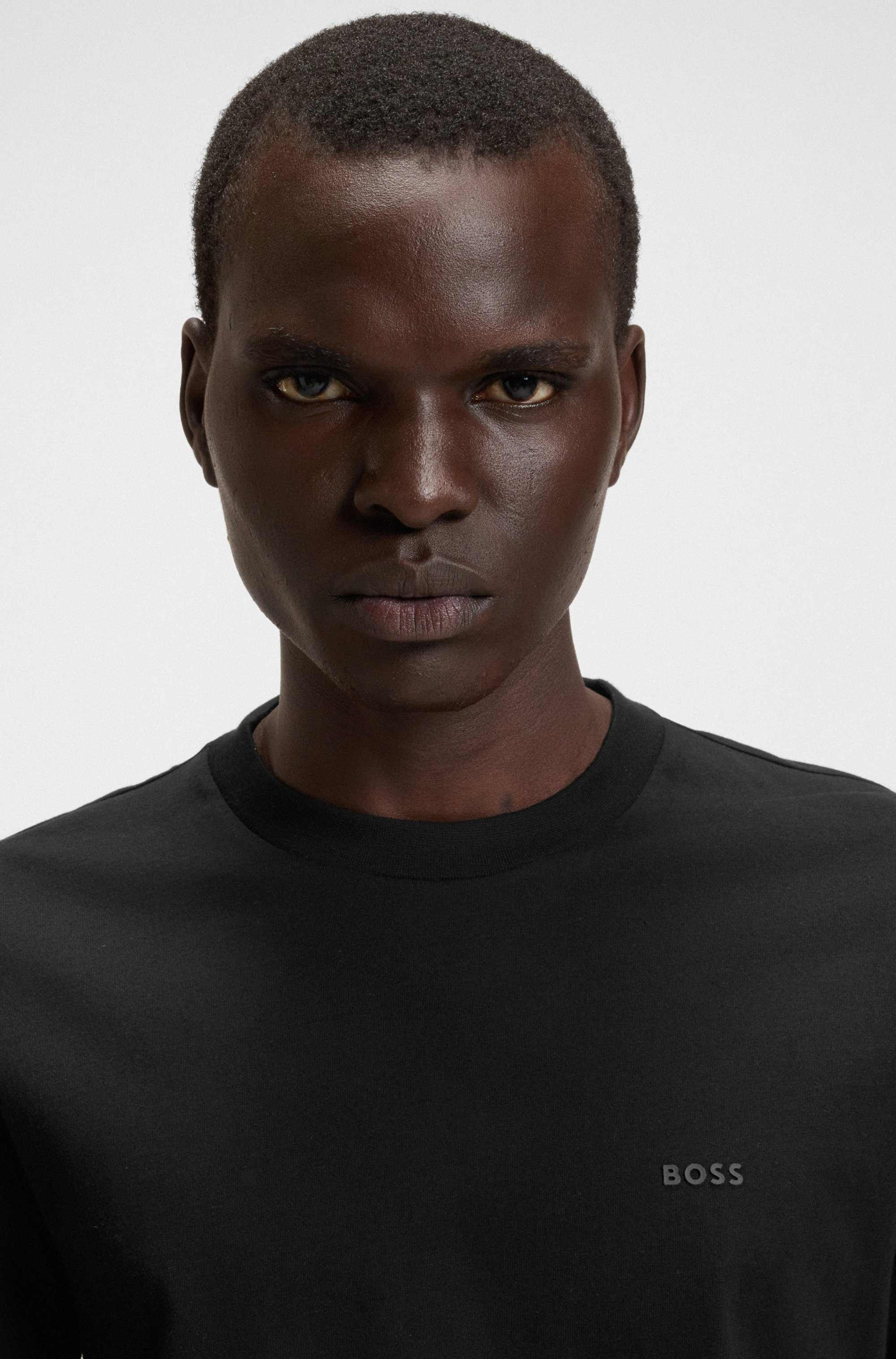 Cotton-jersey T-shirt with logo detail