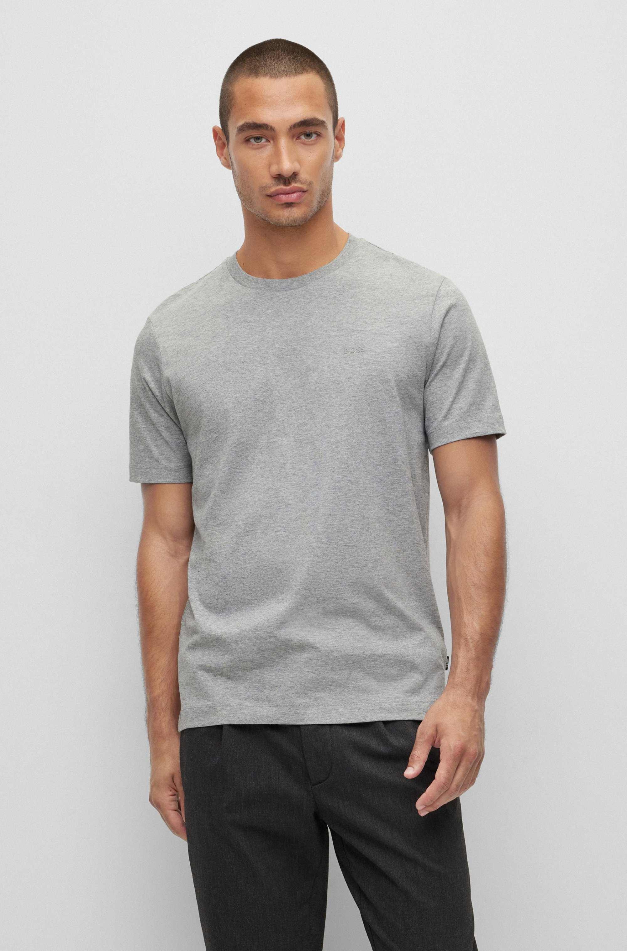 Cotton-jersey T-shirt with logo detail
