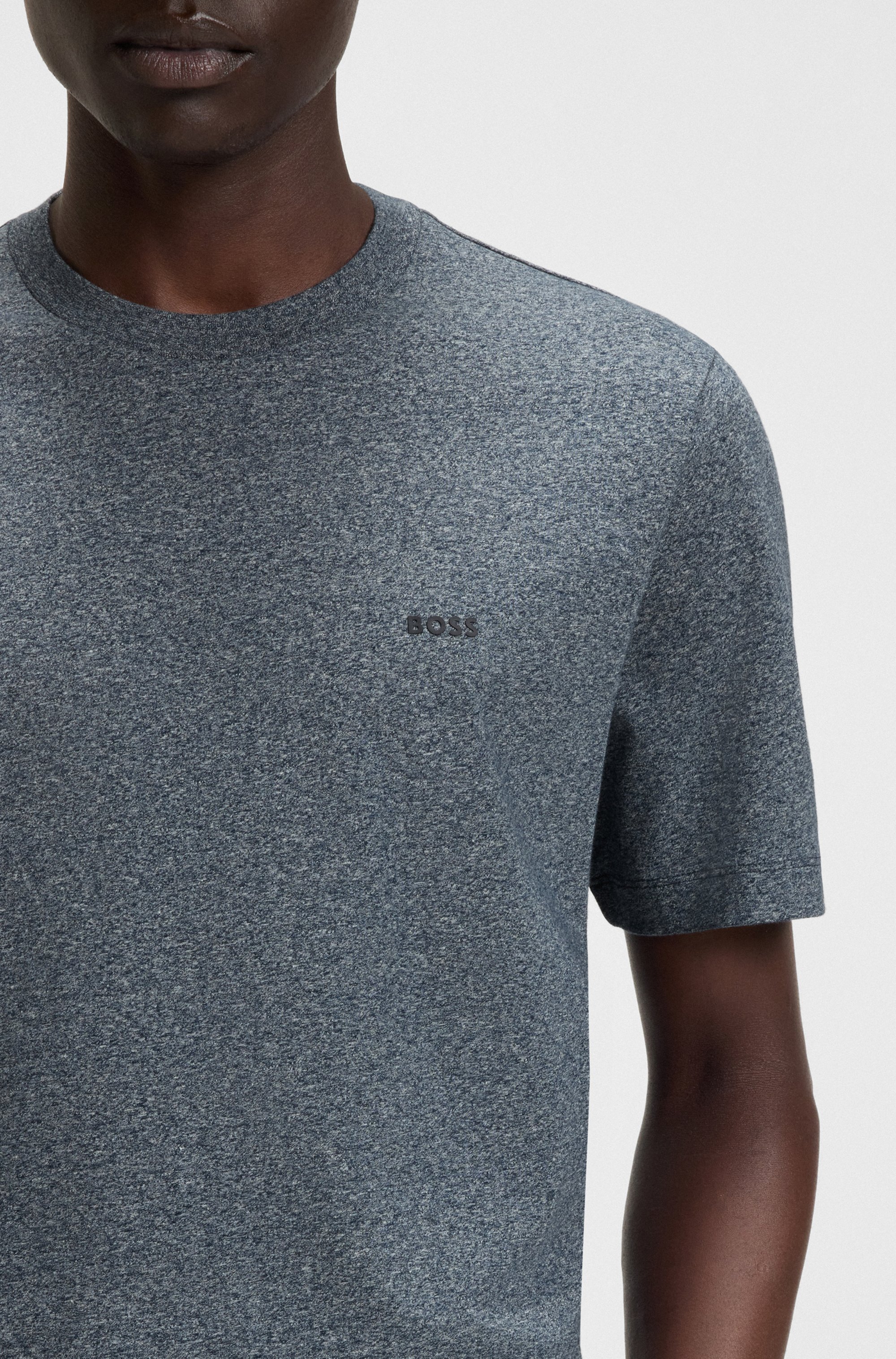 Cotton-jersey T-shirt with logo detail