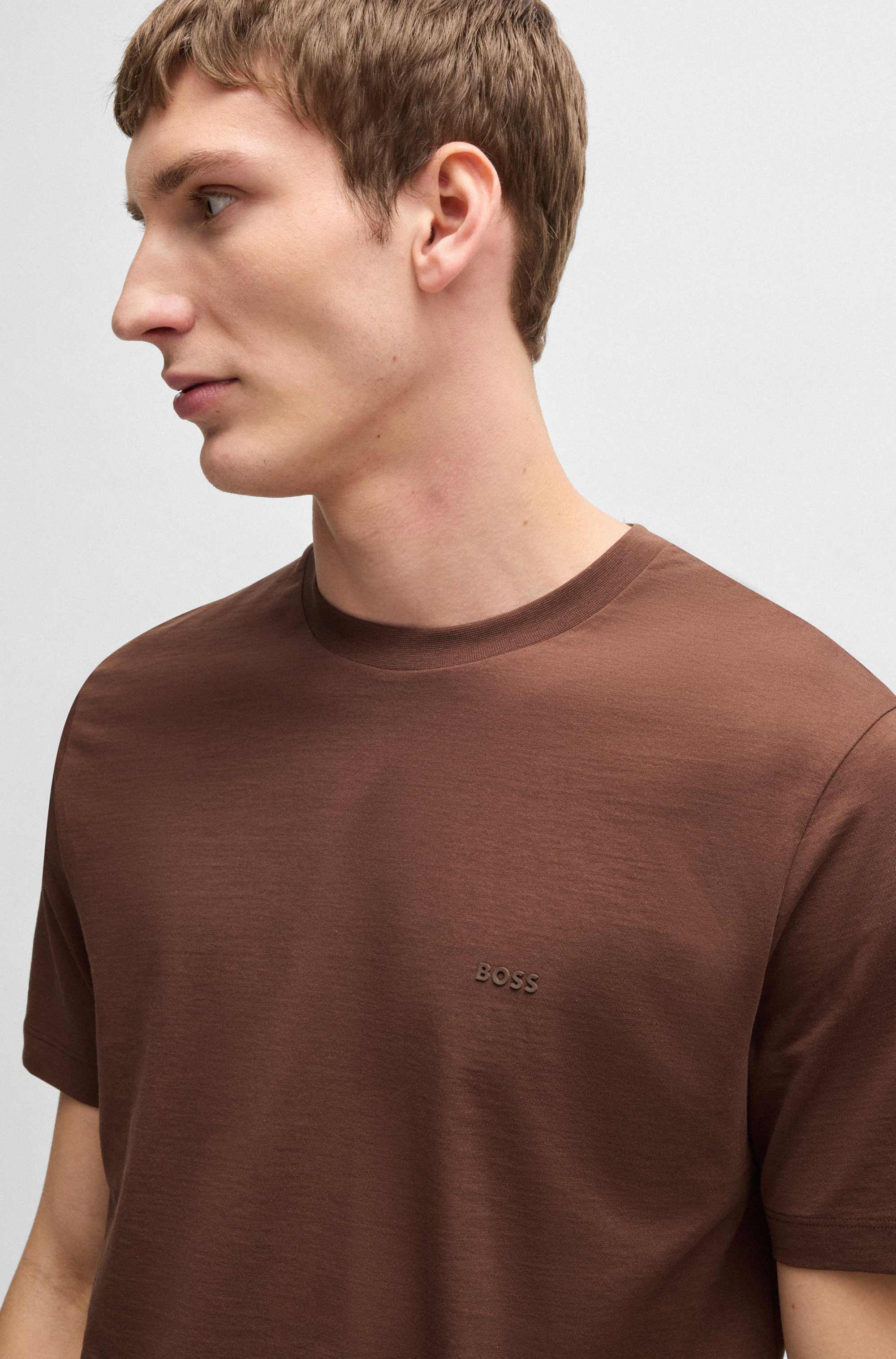 Cotton-jersey T-shirt with logo detail