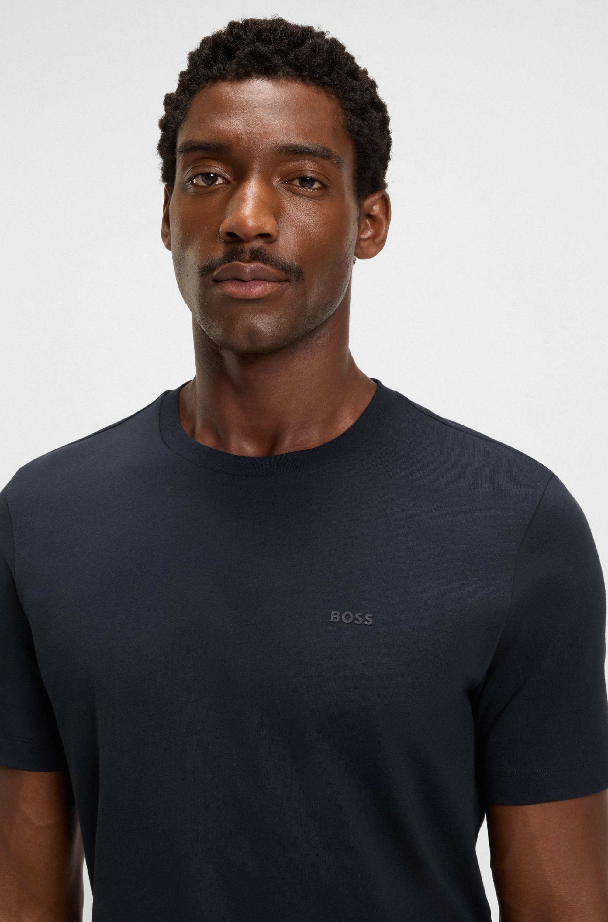 Cotton-jersey T-shirt with logo detail