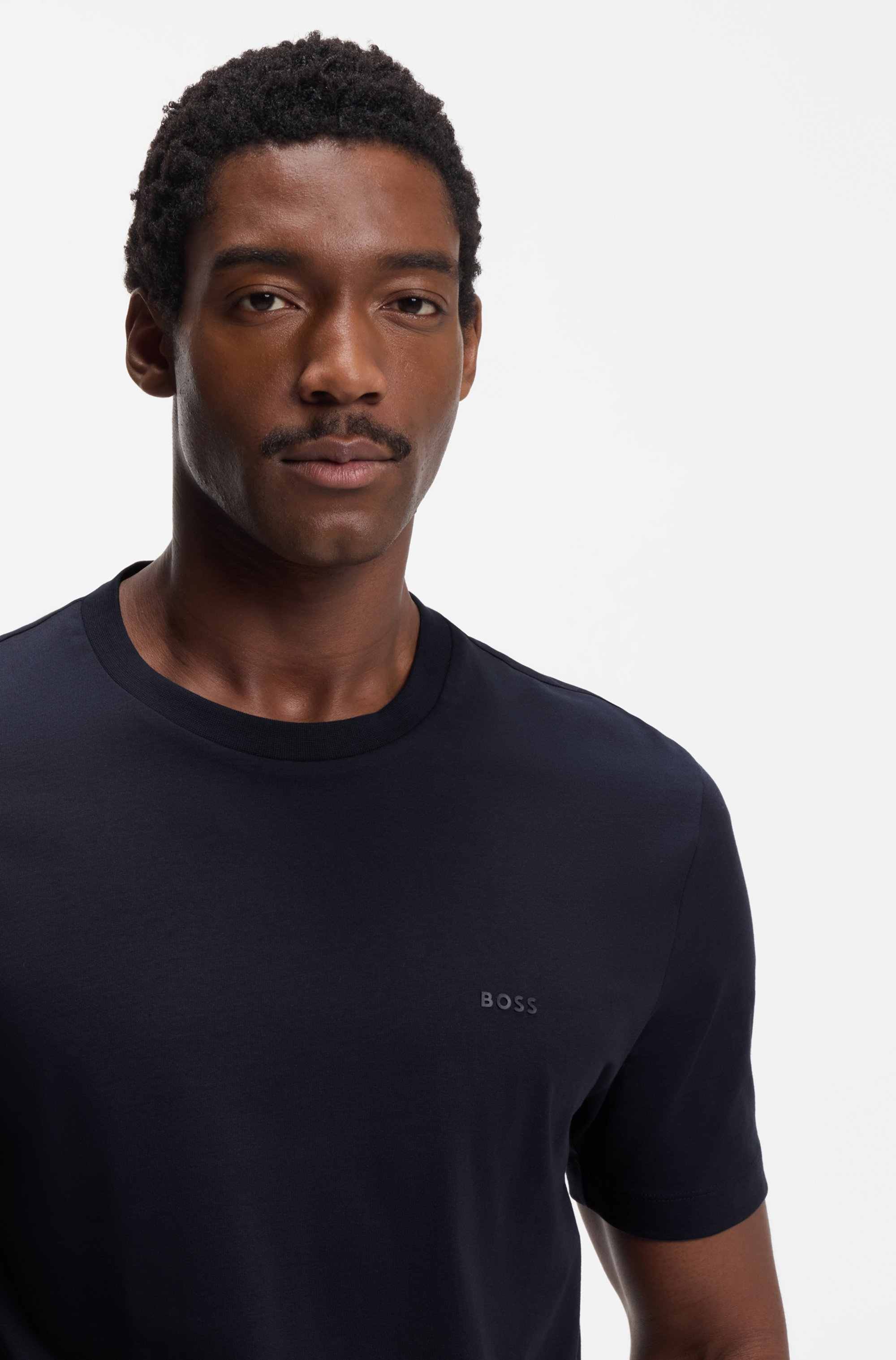 Cotton-jersey T-shirt with logo detail