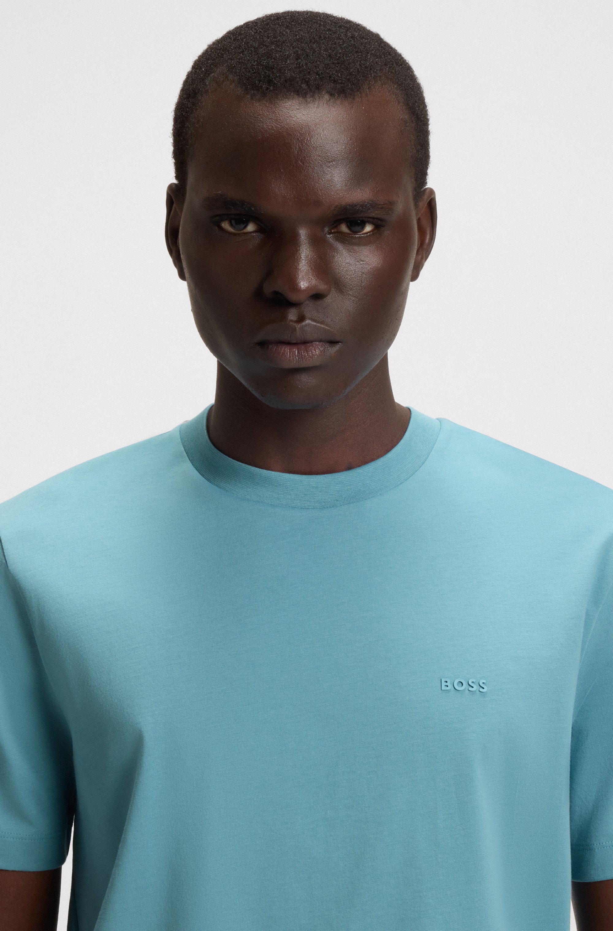 Cotton-jersey T-shirt with logo detail