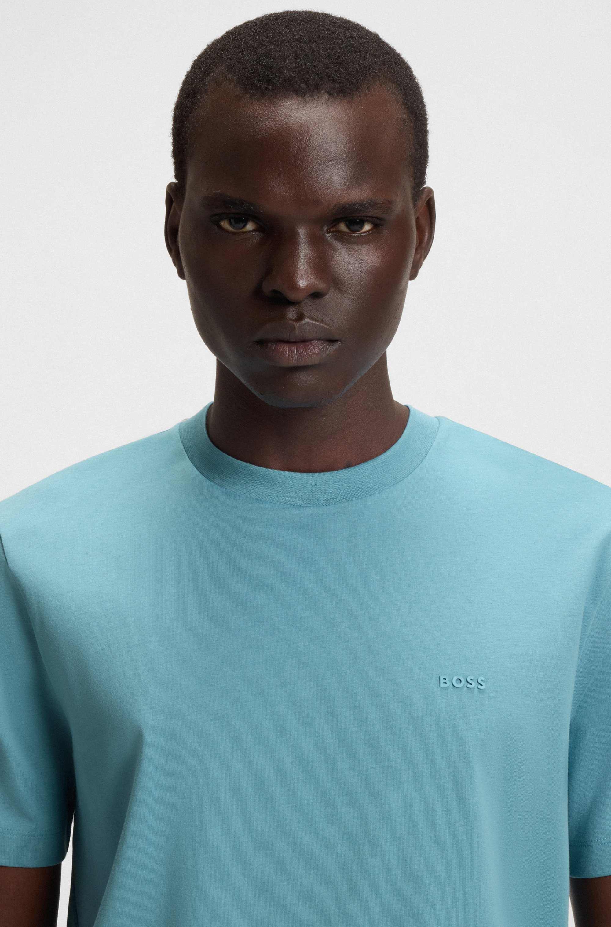 Cotton-jersey T-shirt with logo detail