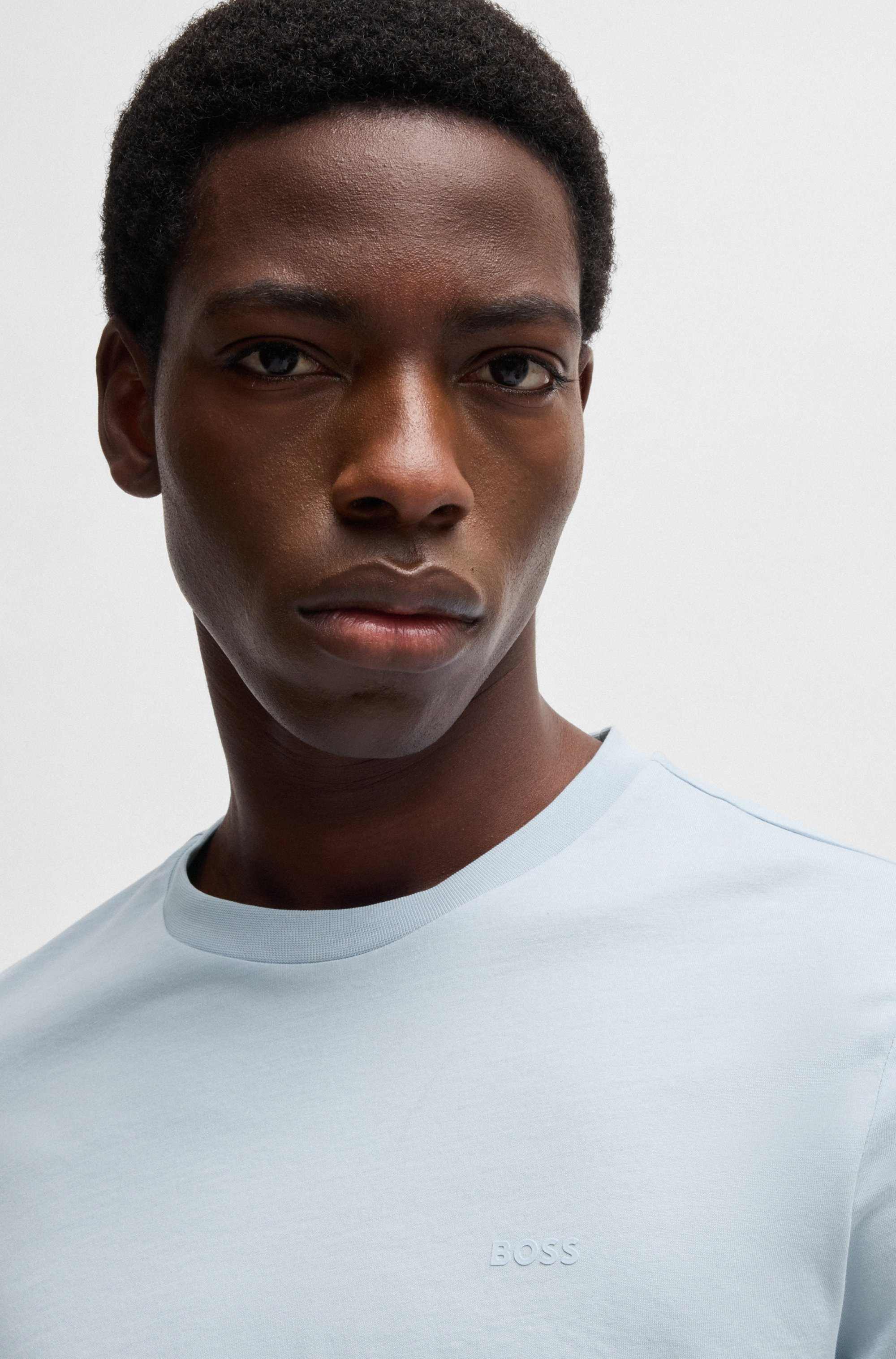 Cotton-jersey T-shirt with logo detail