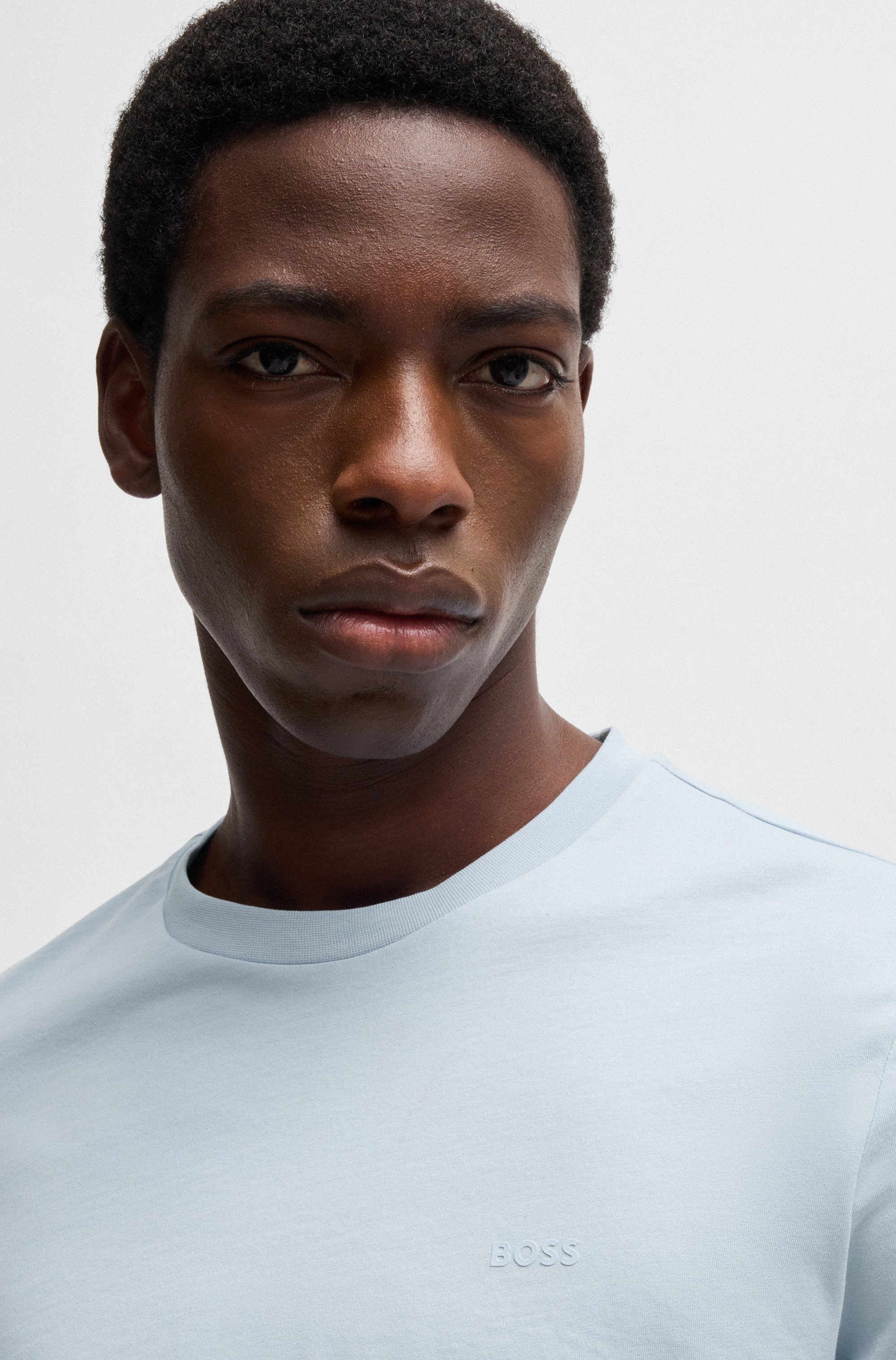 Cotton-jersey T-shirt with logo detail