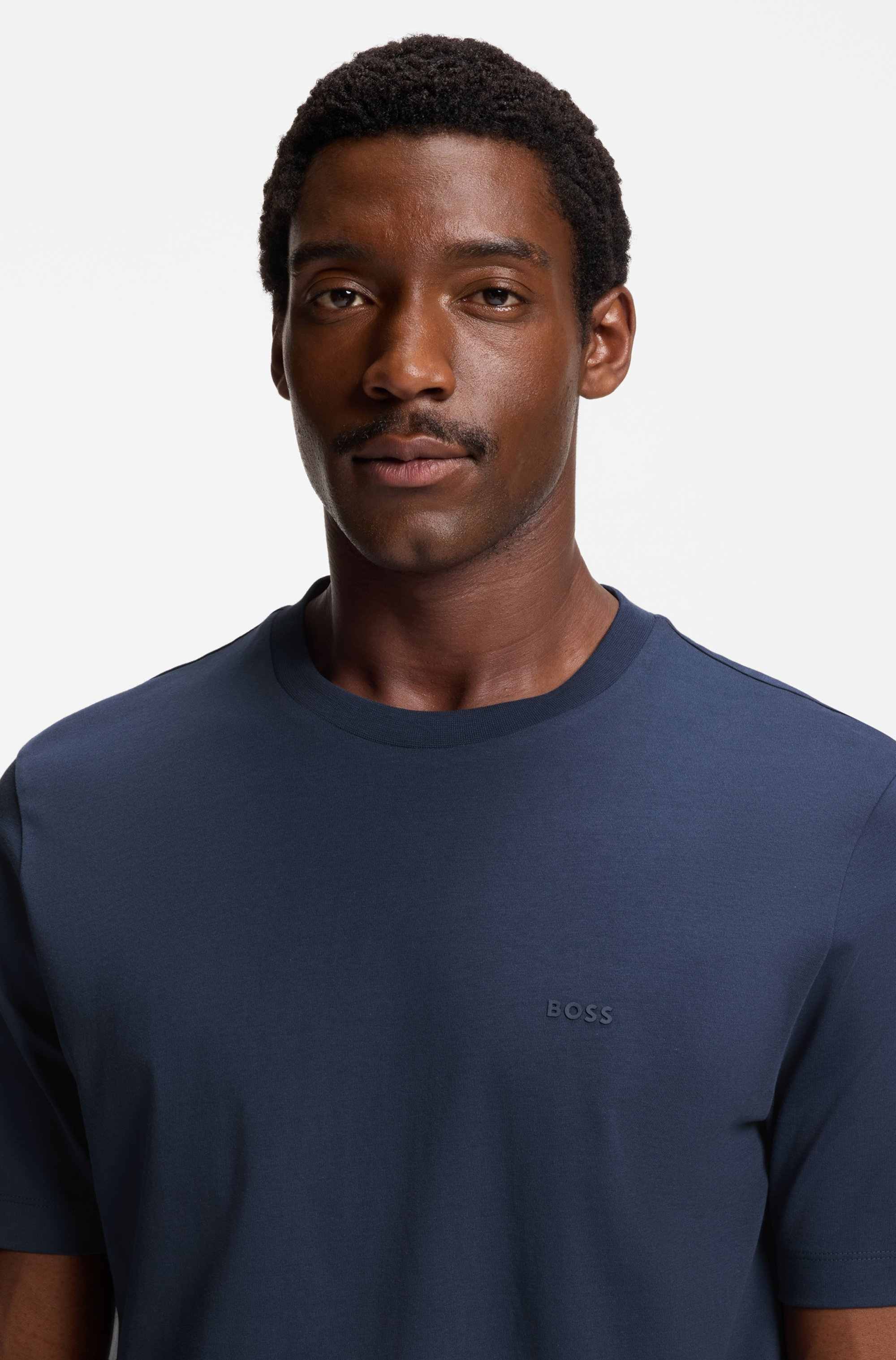 Cotton-jersey T-shirt with logo detail