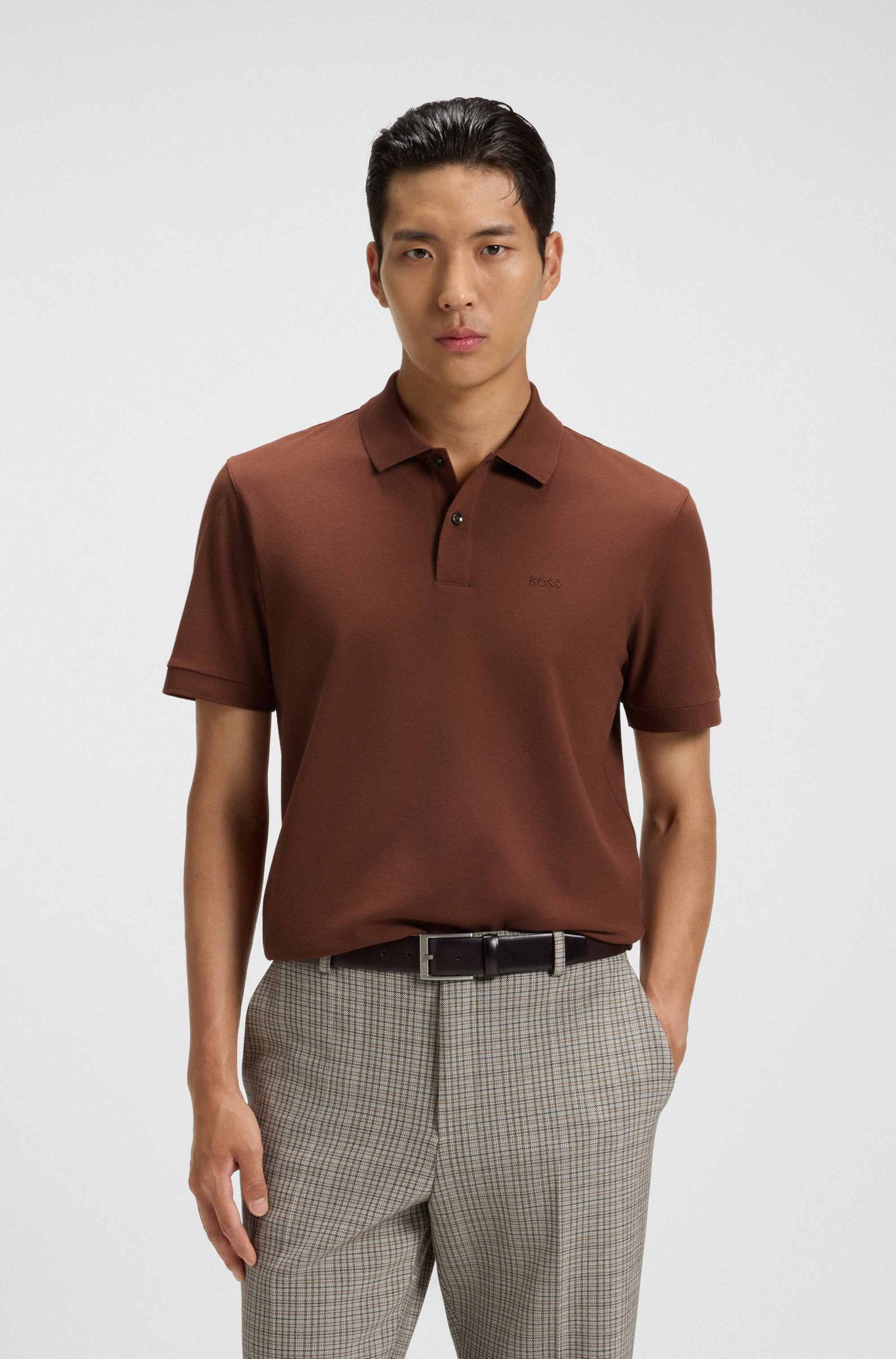 Pallas polo shirt in cotton piqué with logo details