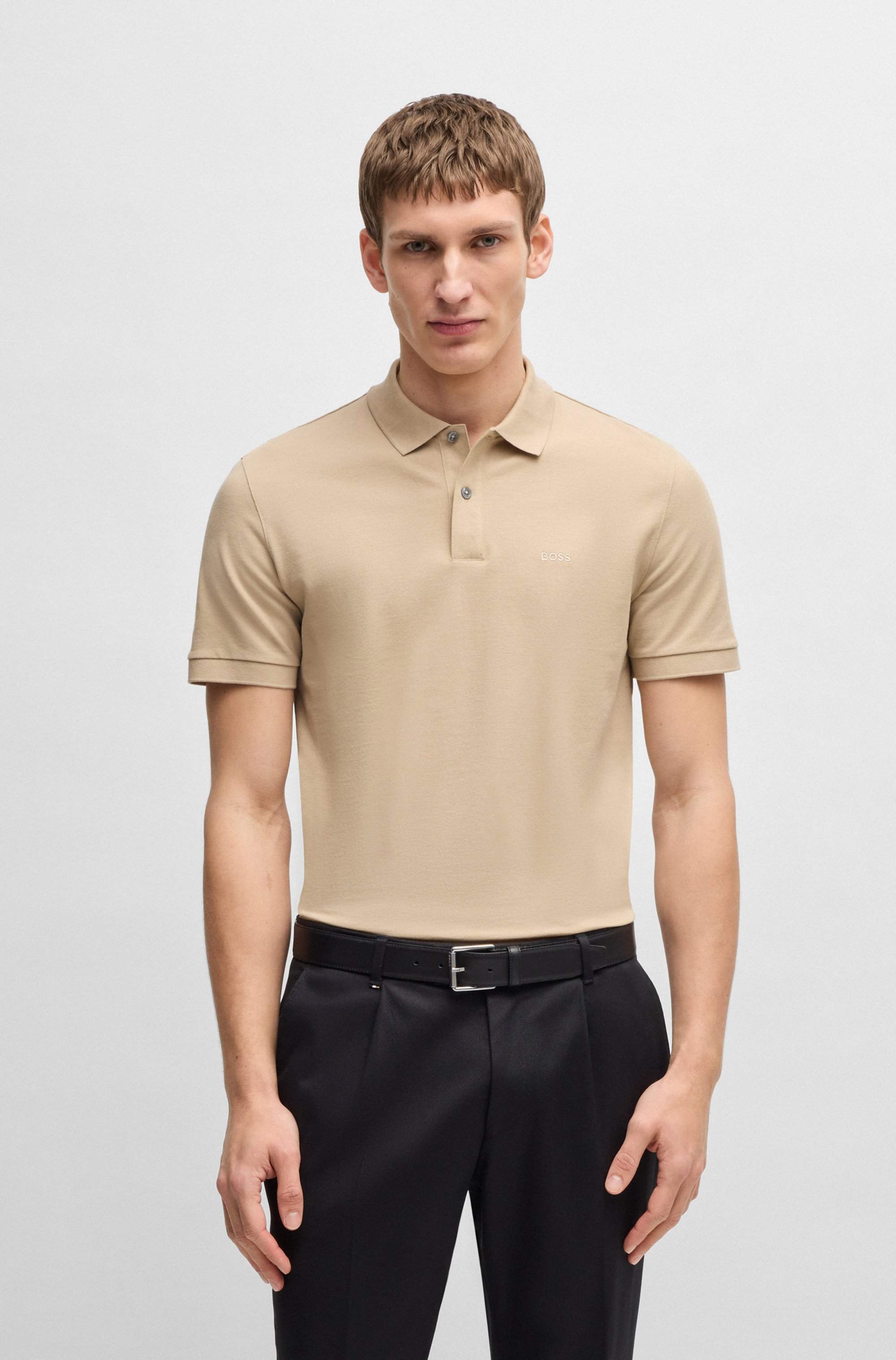 Pallas polo shirt in cotton piqué with logo details