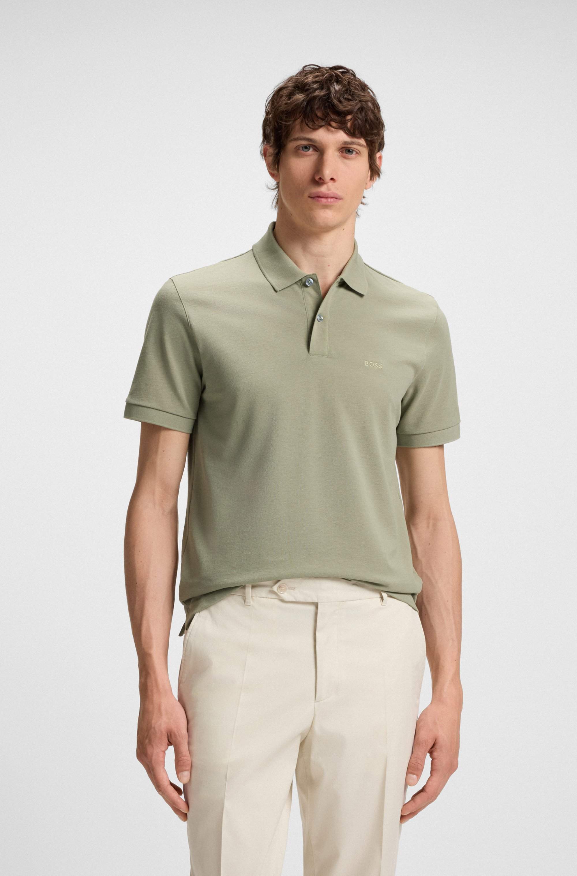 Pallas polo shirt in cotton piqué with logo details