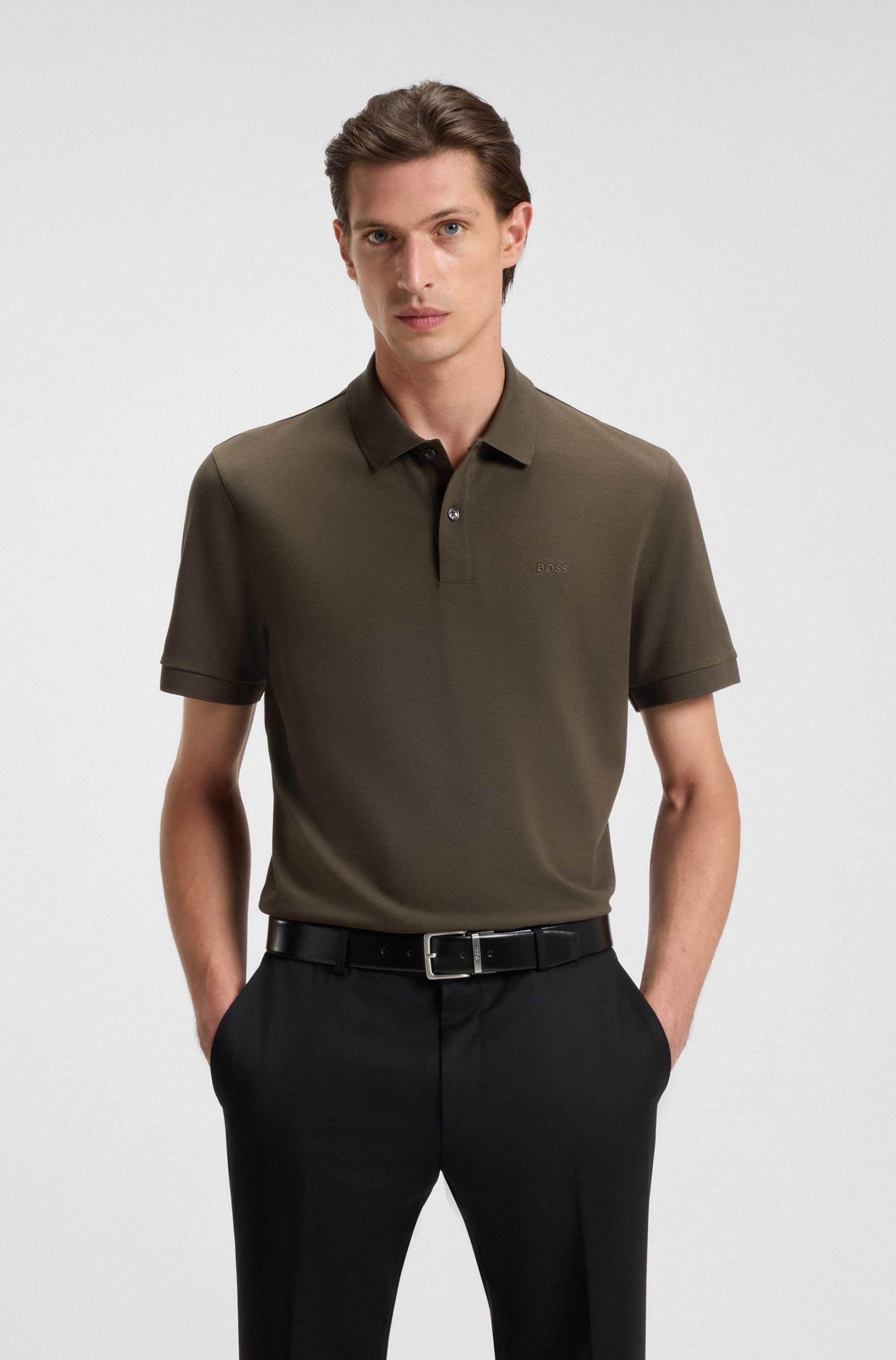 Pallas polo shirt in cotton piqué with logo details