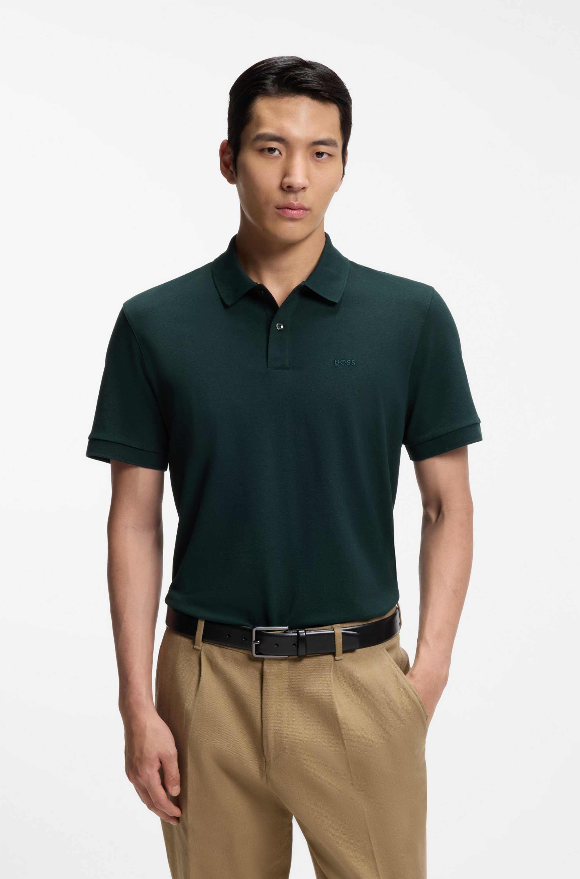 Pallas polo shirt in cotton piqué with logo details
