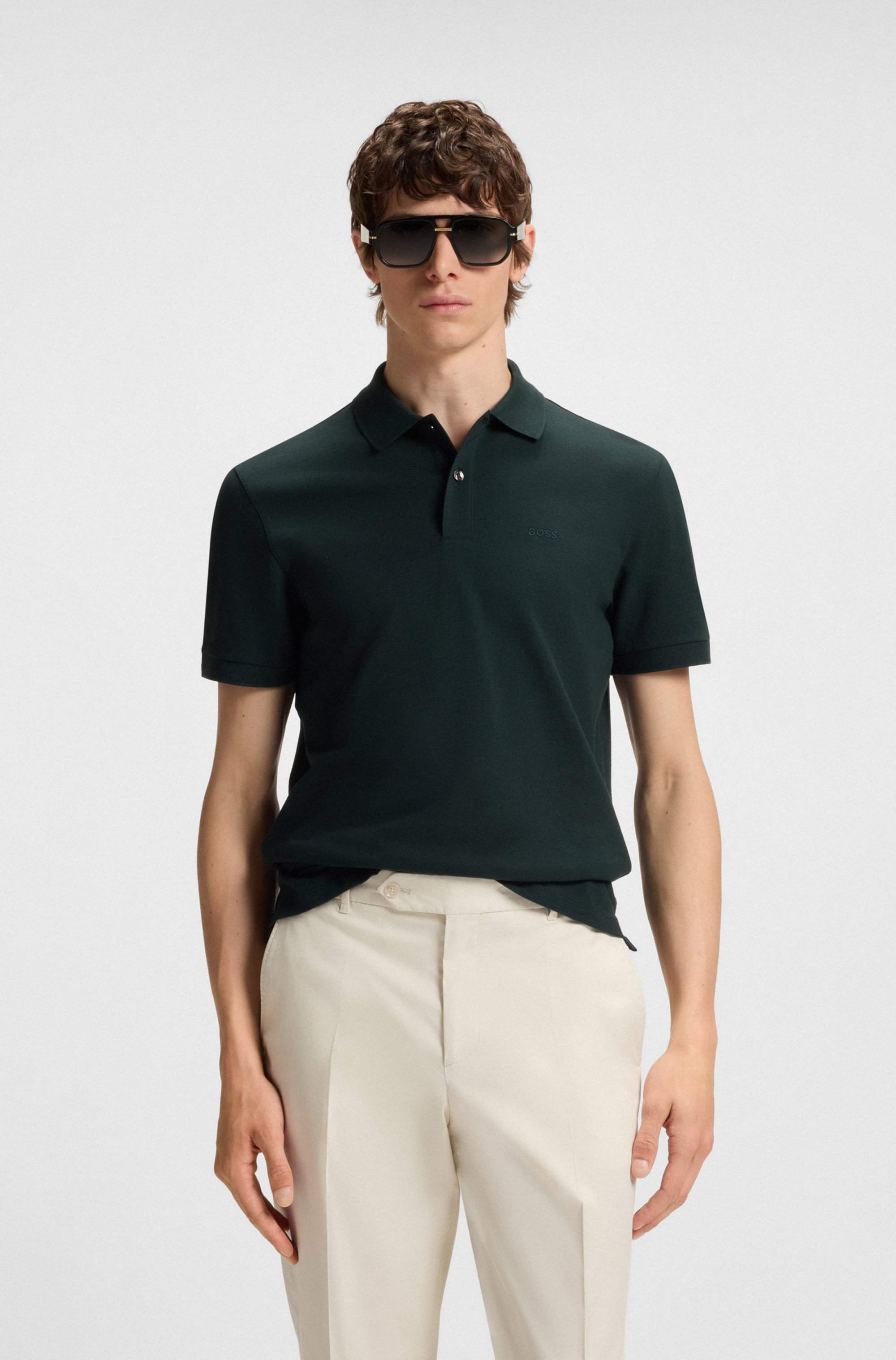 Pallas polo shirt in cotton piqué with logo details