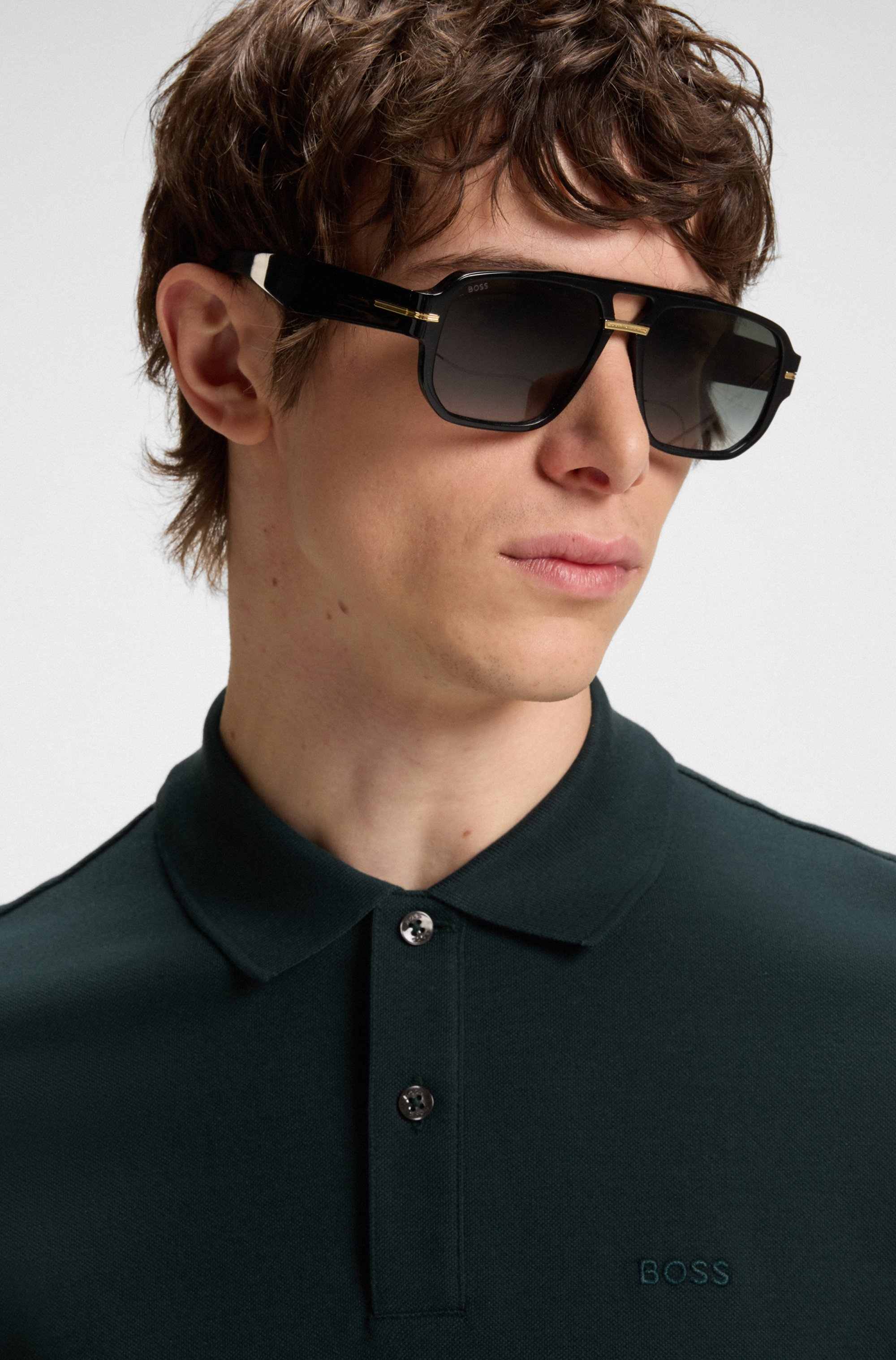 Pallas polo shirt in cotton piqué with logo details