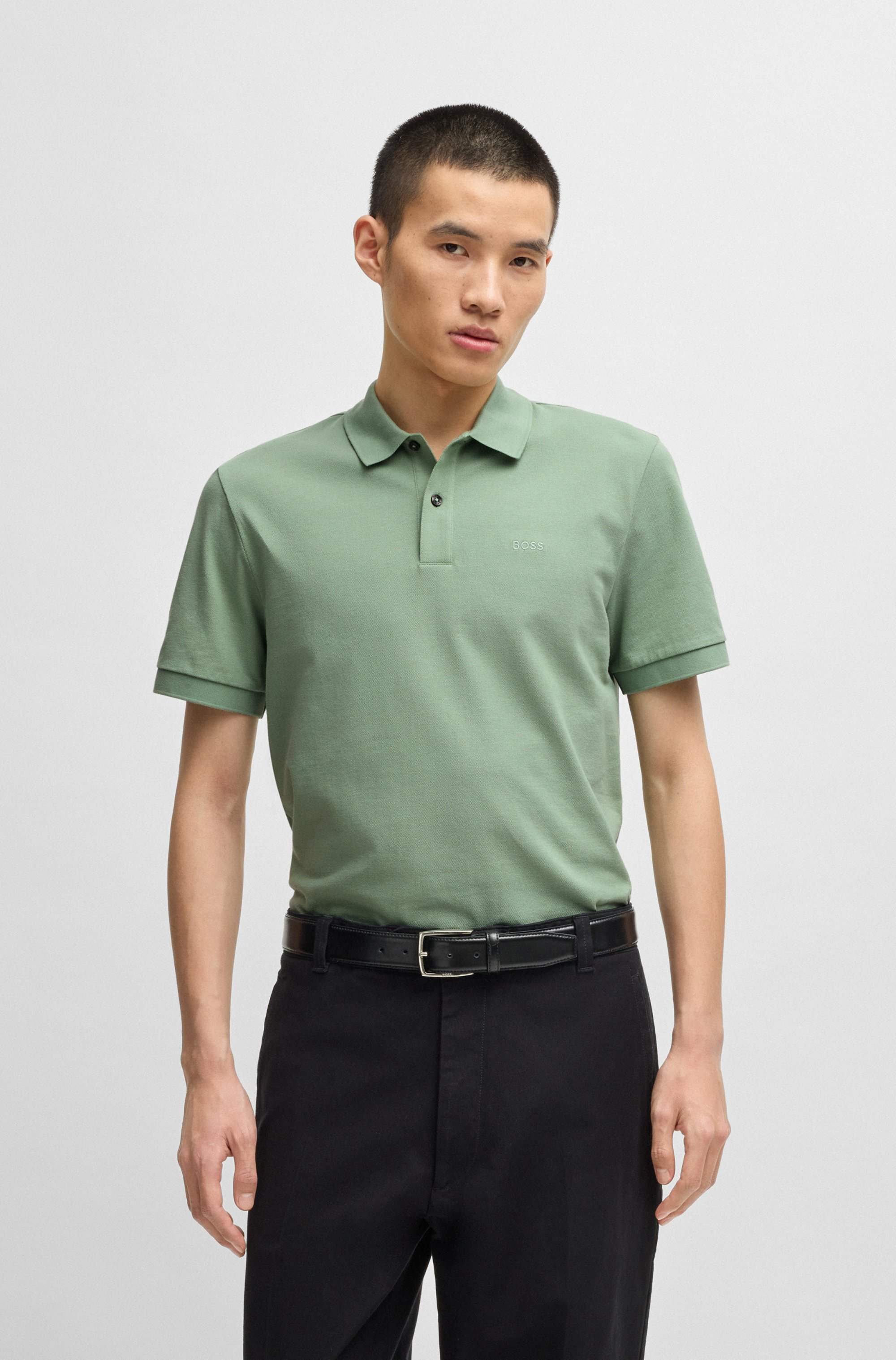 Pallas polo shirt in cotton piqué with logo details