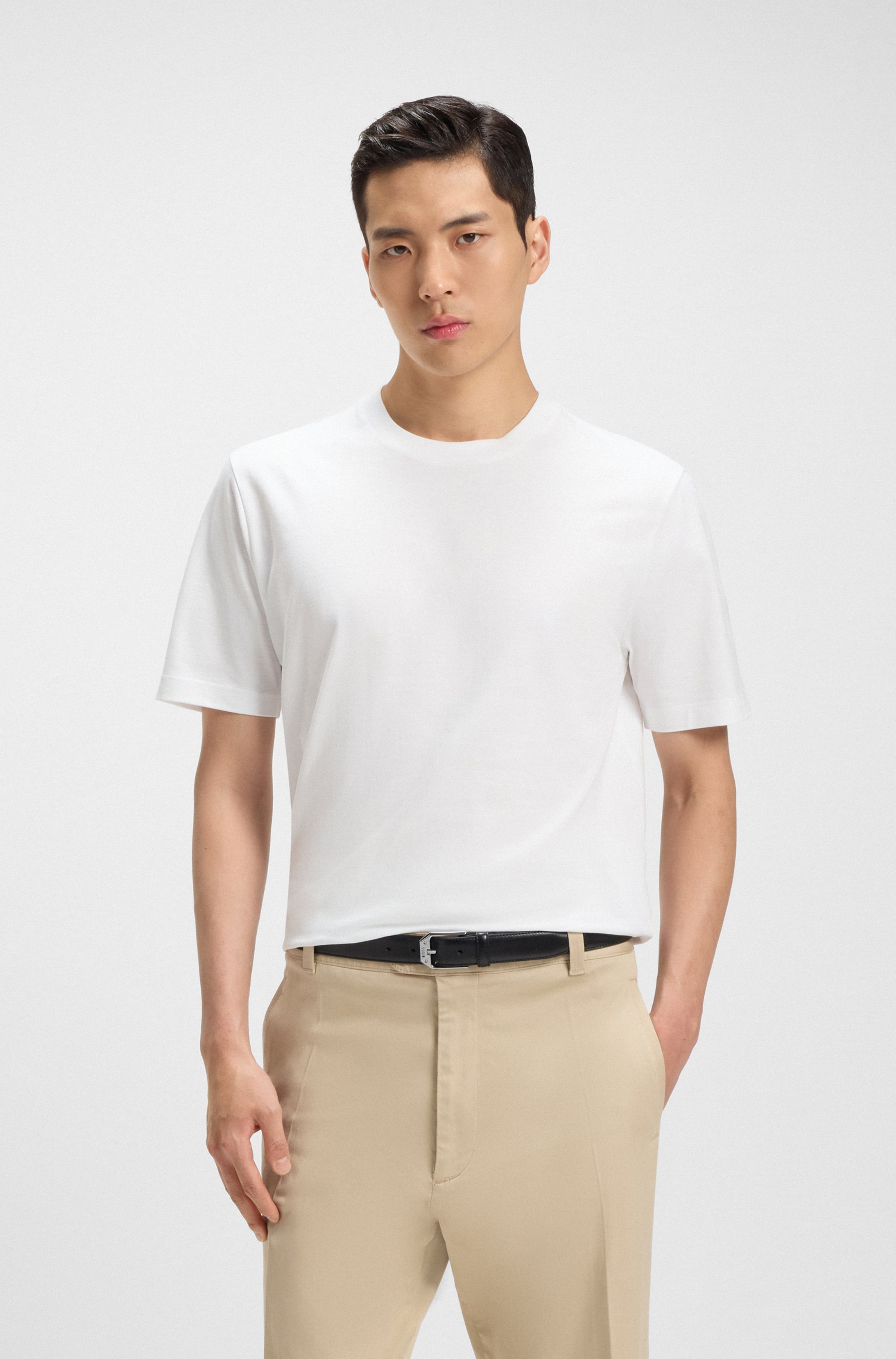 Regular-fit T-shirt in cotton jersey