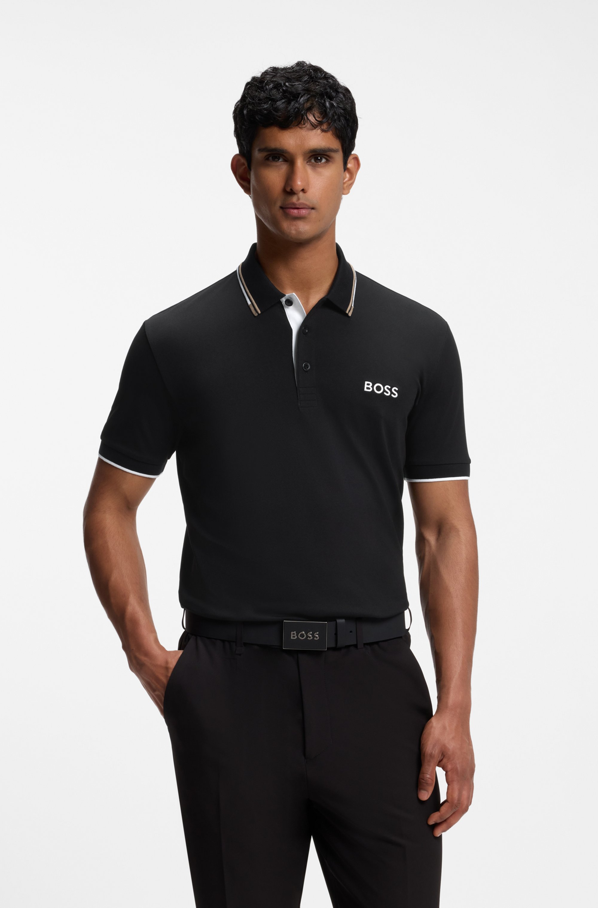 Active Paddy regular-fit polo shirt in quick-dry stretch piqué