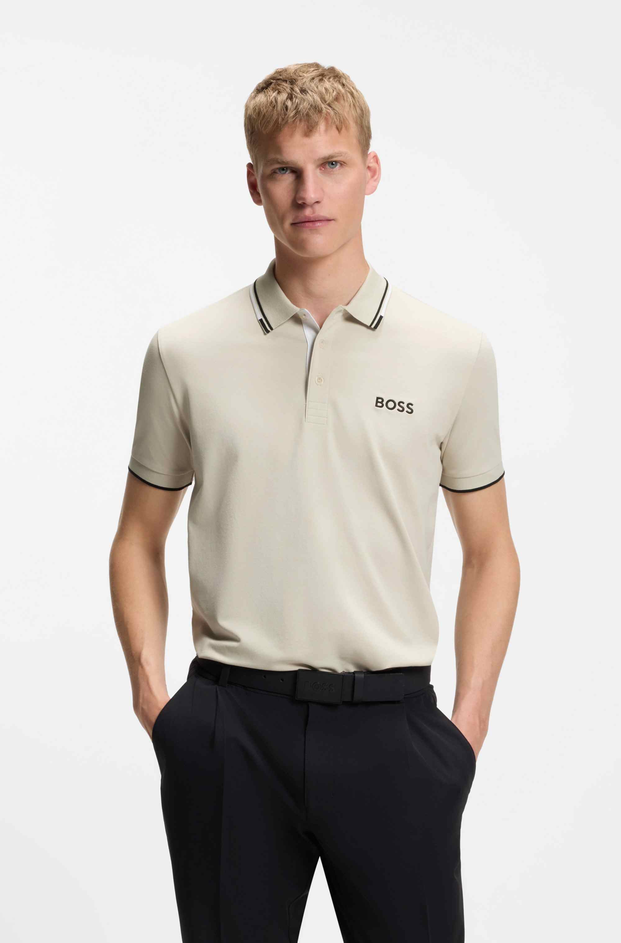 Active Paddy regular-fit polo shirt in quick-dry stretch piqué