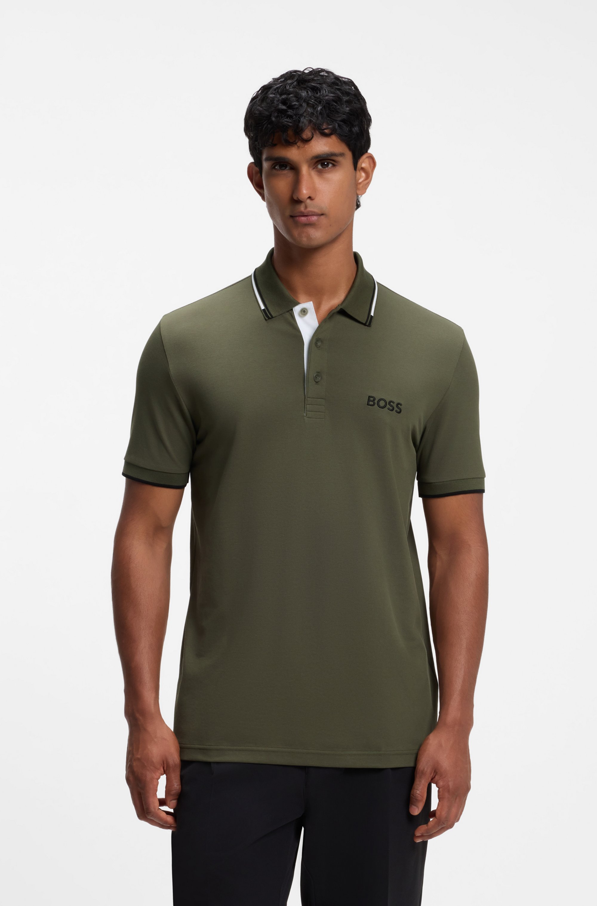 Active Paddy regular-fit polo shirt in quick-dry stretch piqué