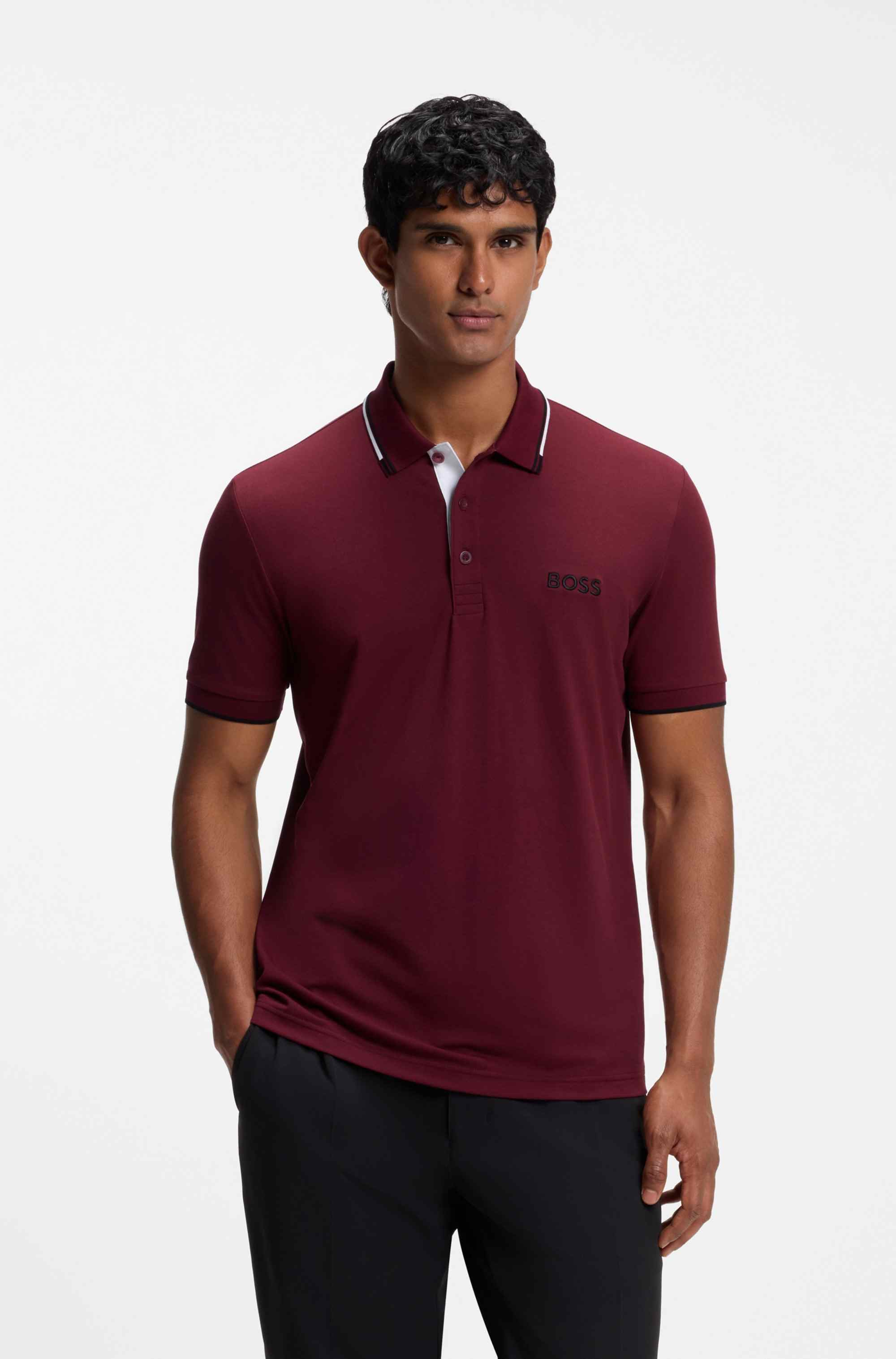 Active Paddy regular-fit polo shirt in quick-dry stretch piqué