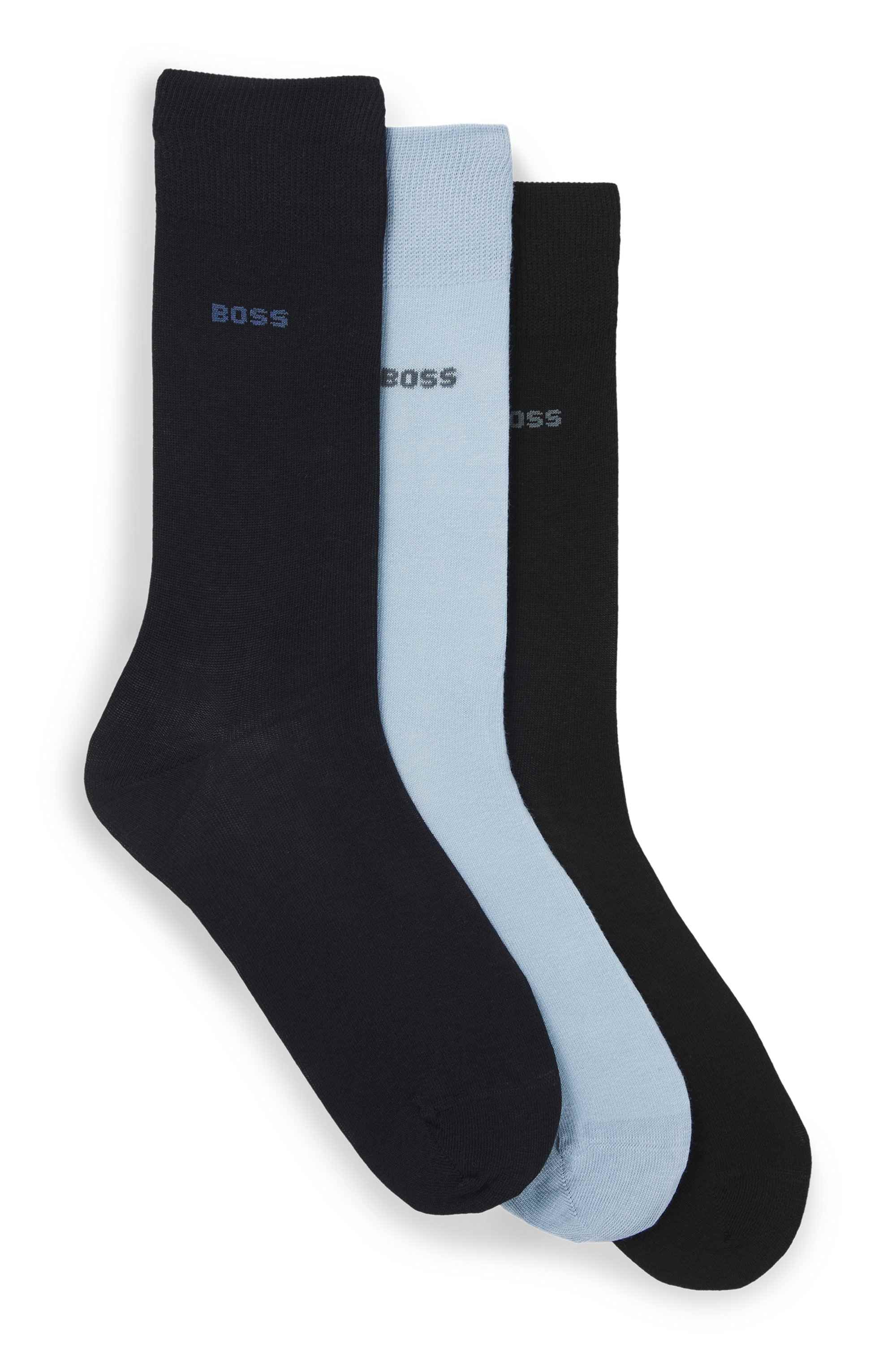 Three-pack of regular-length cotton-blend socks