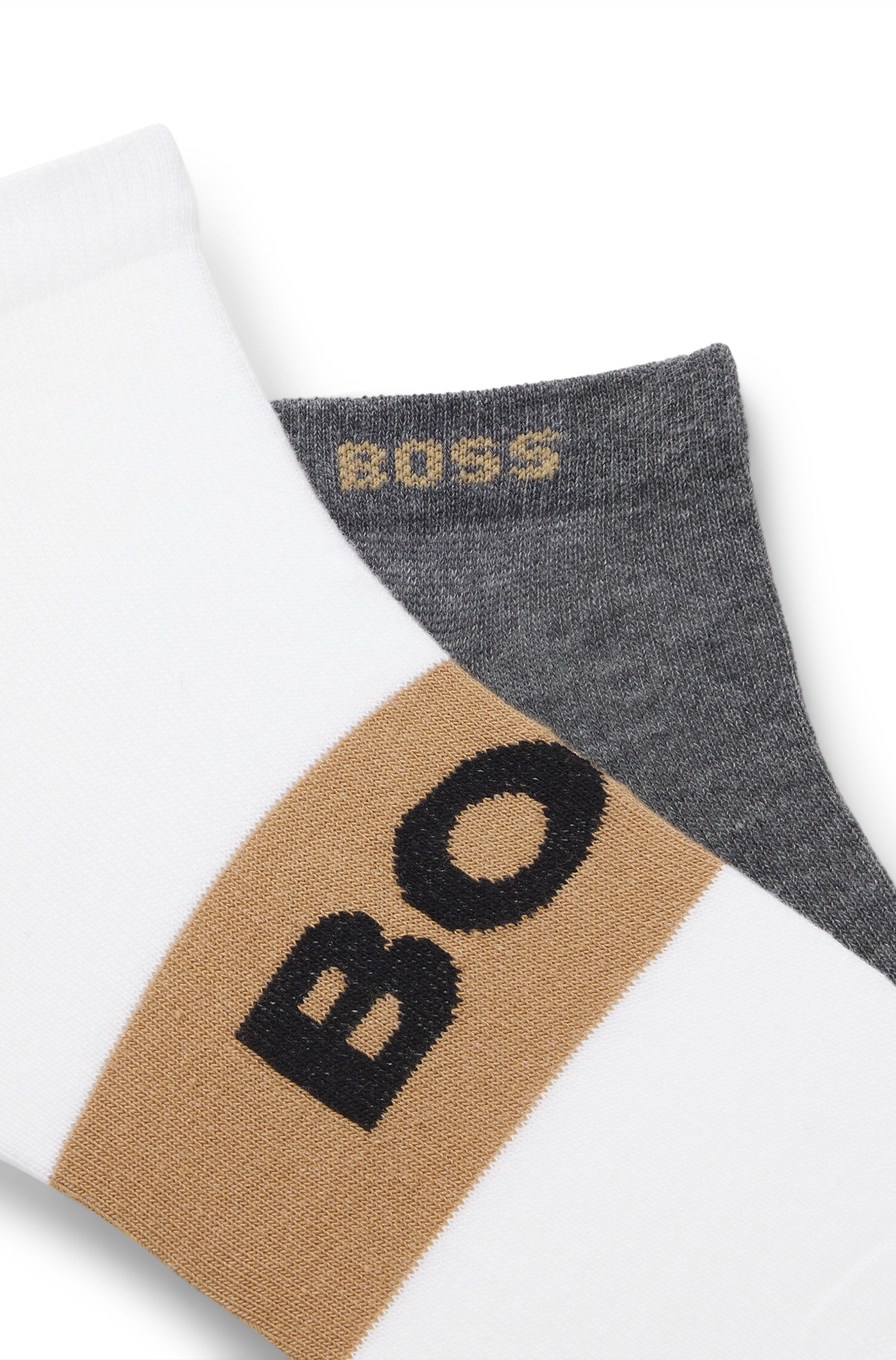 Two-pack of ankle-length socks in stretch fabric