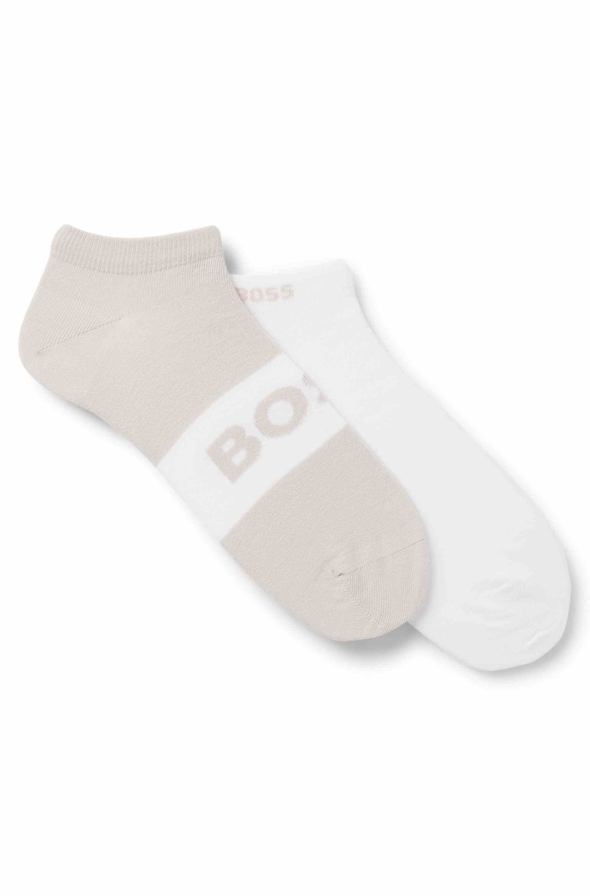 Two-pack of ankle-length socks in stretch fabric