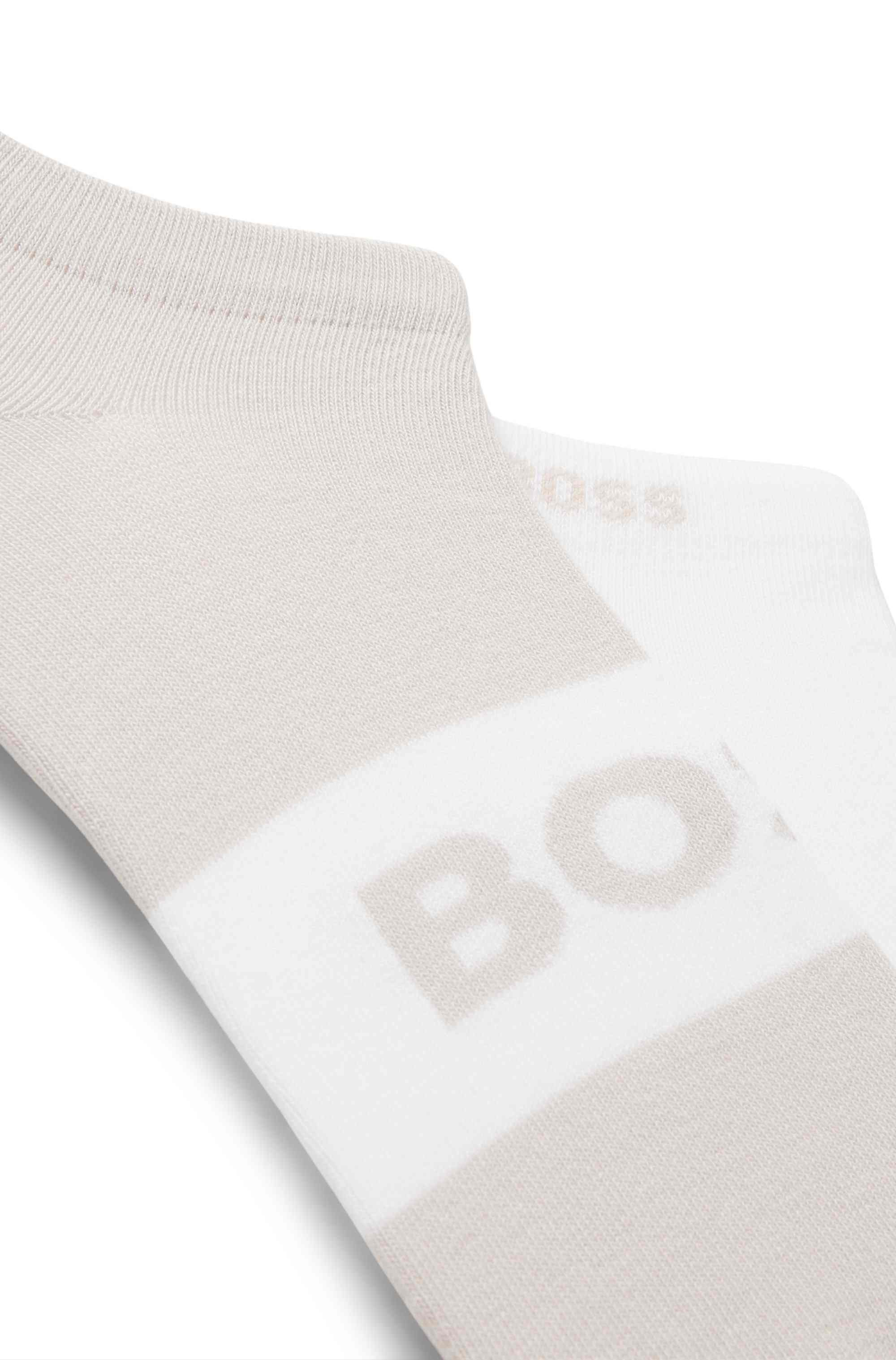 Two-pack of ankle-length socks in stretch fabric