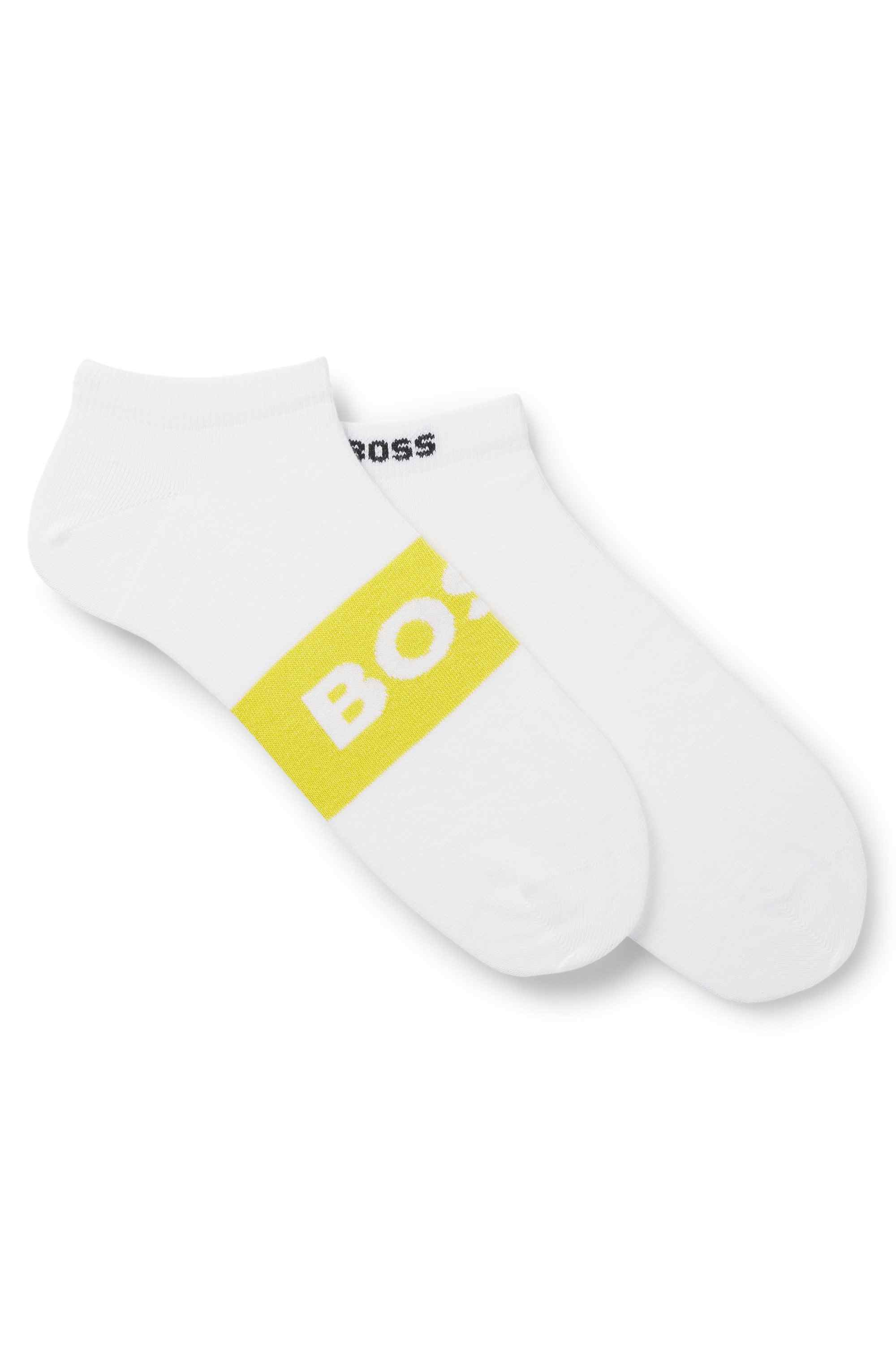 Two-pack of ankle-length socks in stretch fabric
