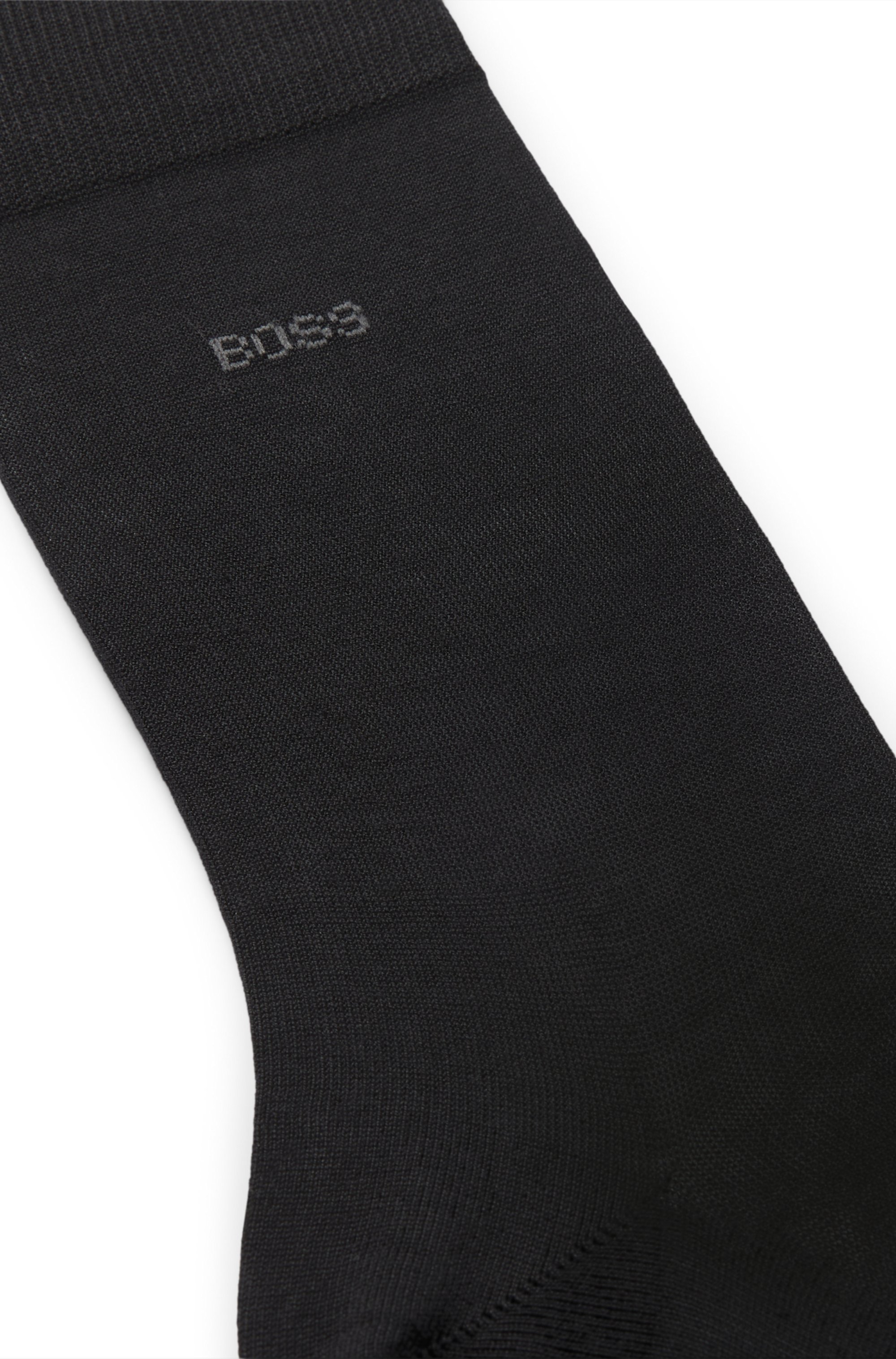 Regular-length logo socks in mercerised Egyptian cotton