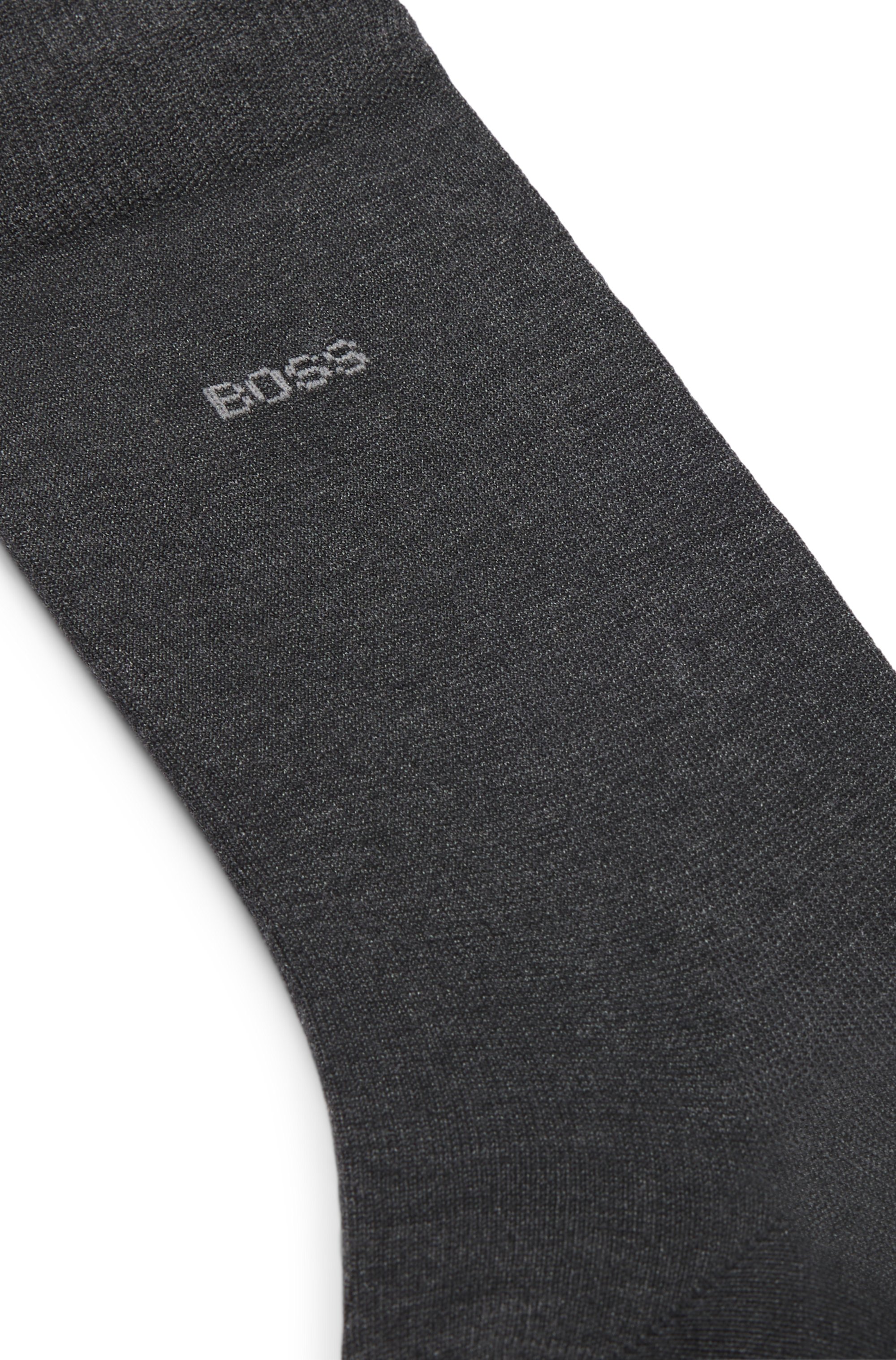 Regular-length logo socks in mercerised Egyptian cotton