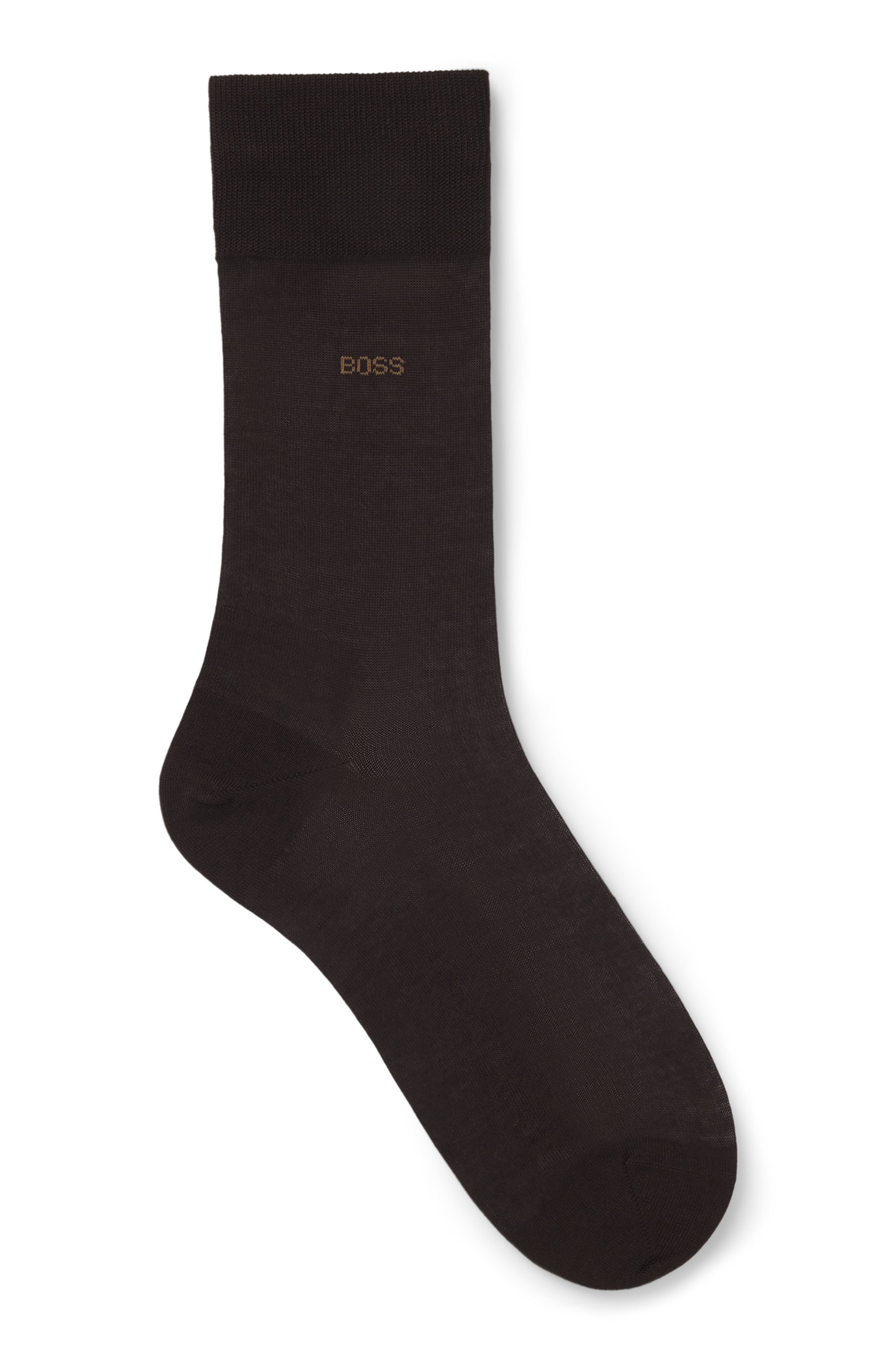Regular-length logo socks in mercerised Egyptian cotton