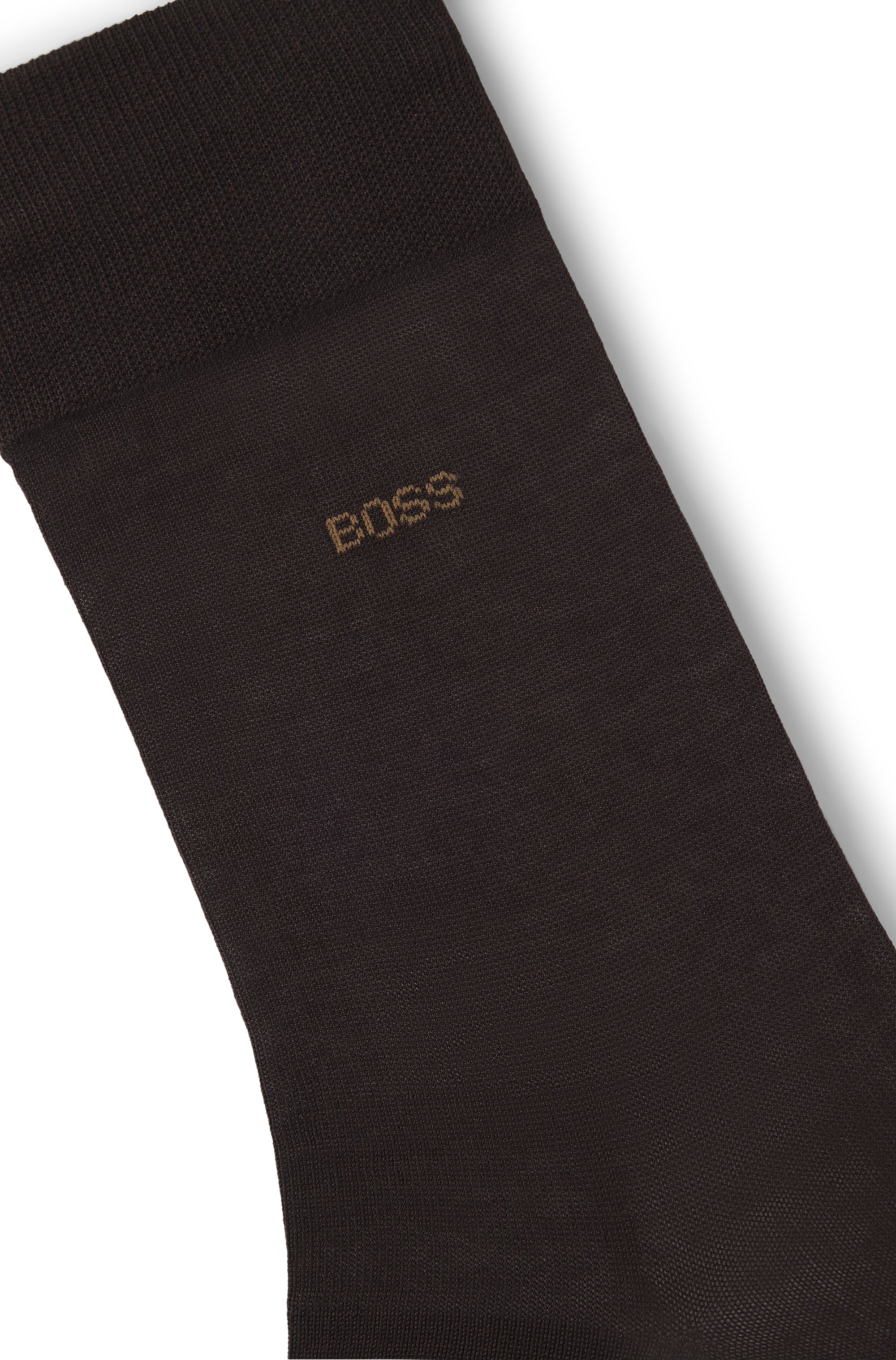 Regular-length logo socks in mercerised Egyptian cotton