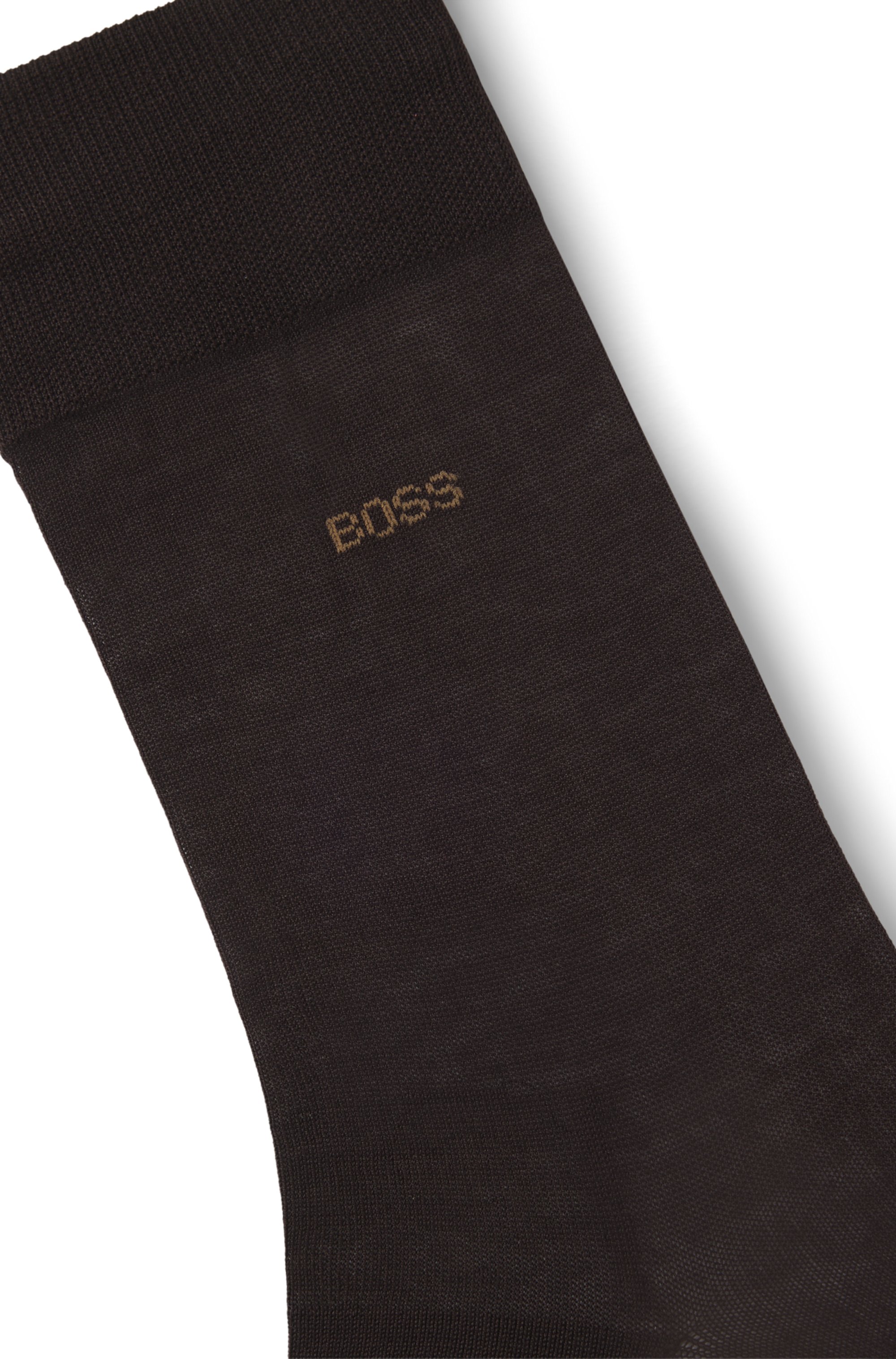 Regular-length logo socks in mercerised Egyptian cotton