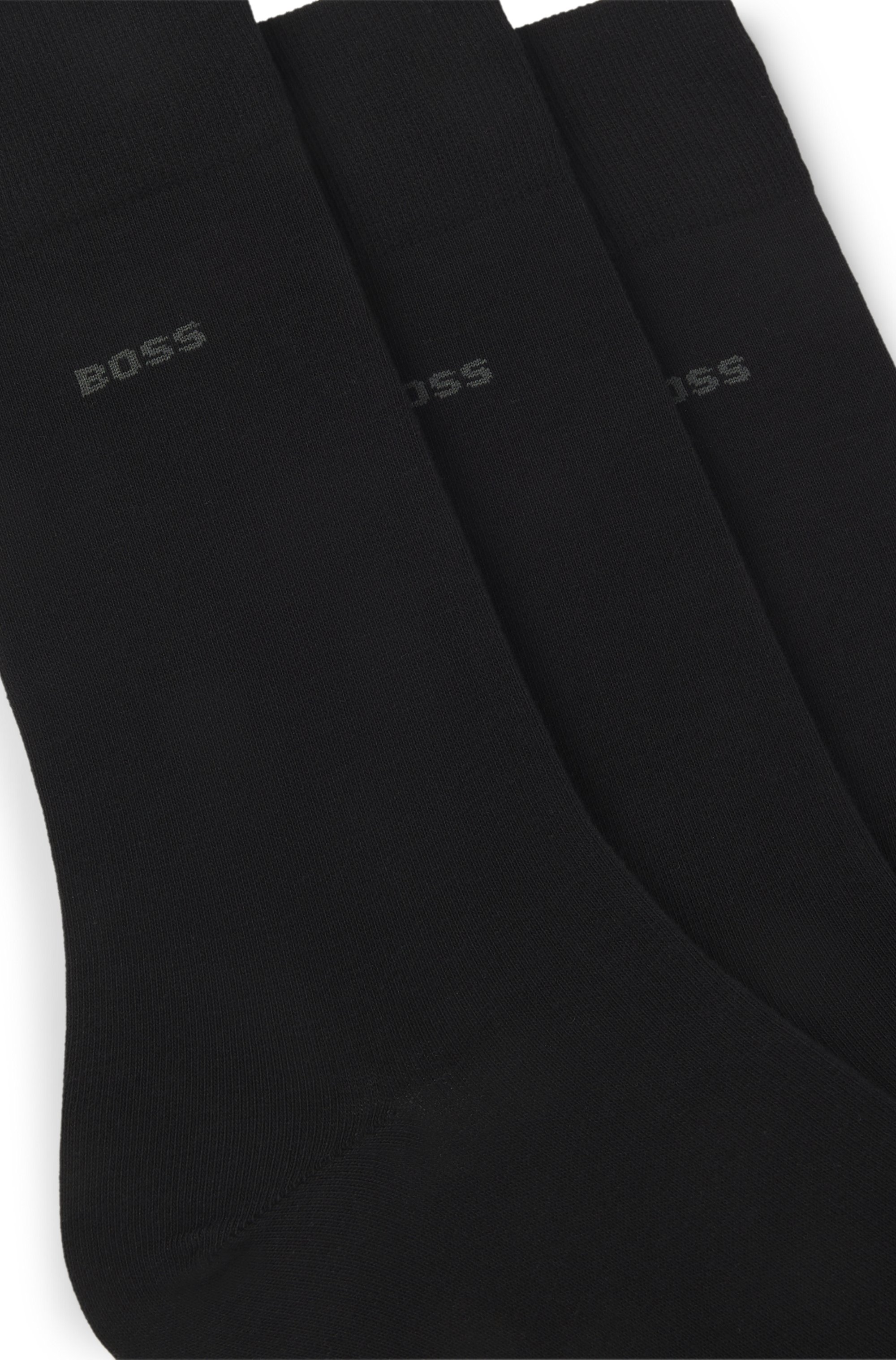 Three-pack of regular-length socks in stretch fabric