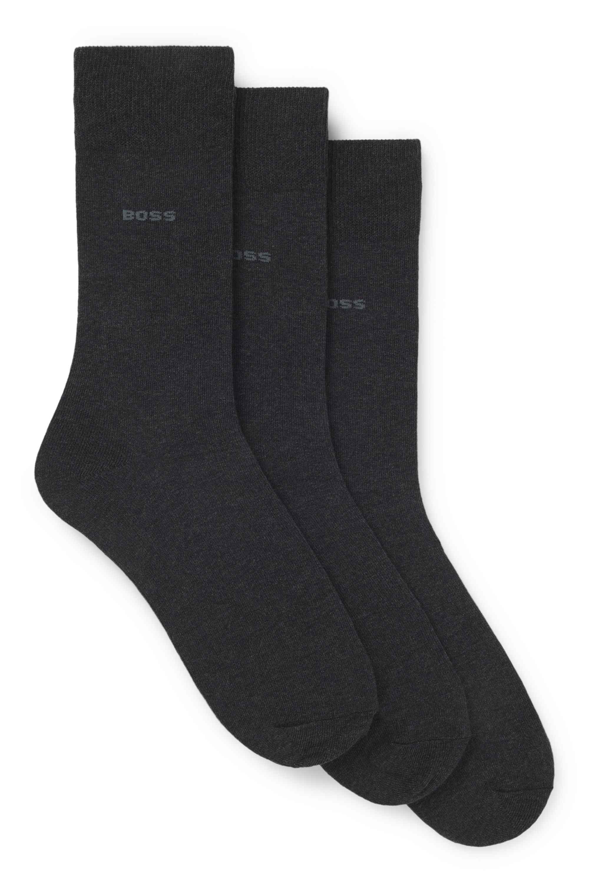 Three-pack of regular-length socks in stretch fabric