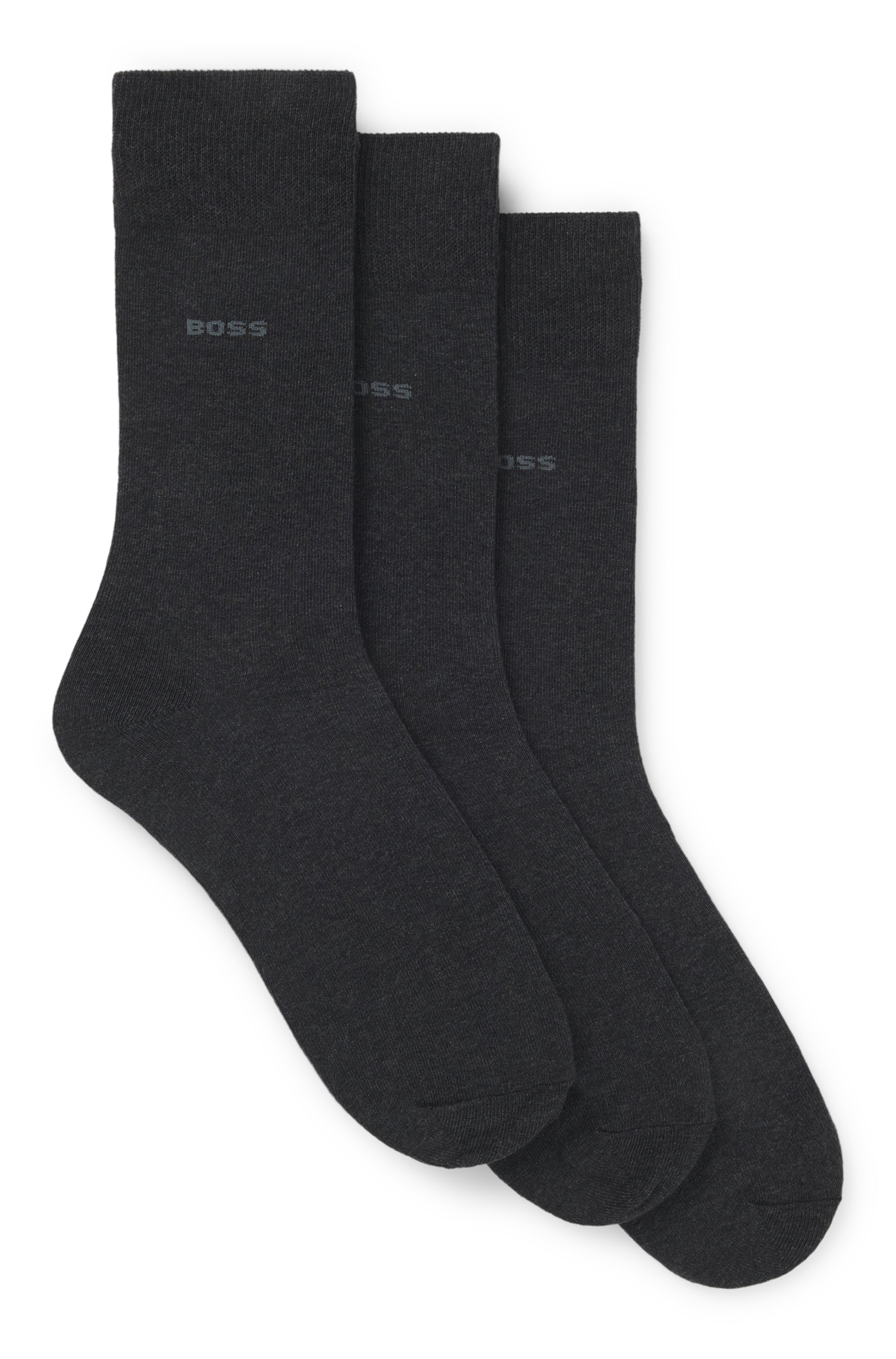 Three-pack of regular-length socks in stretch fabric