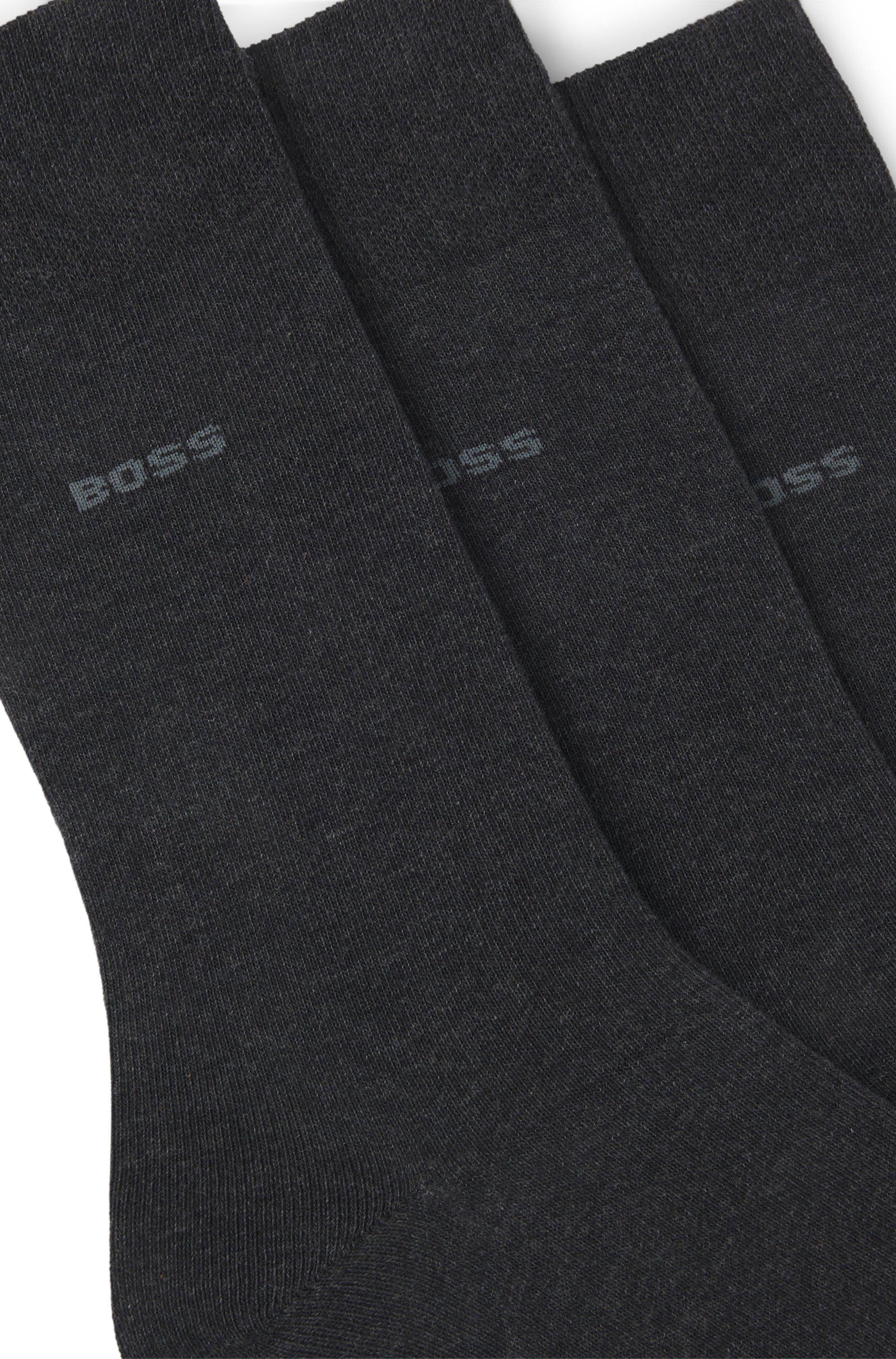 Three-pack of regular-length socks in stretch fabric